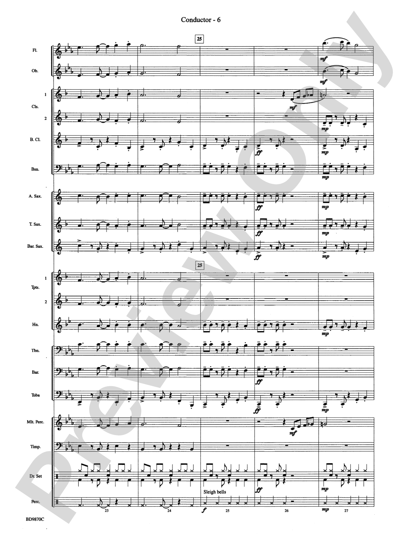Christmas a la Big Band: Concert Band Conductor Score & Parts