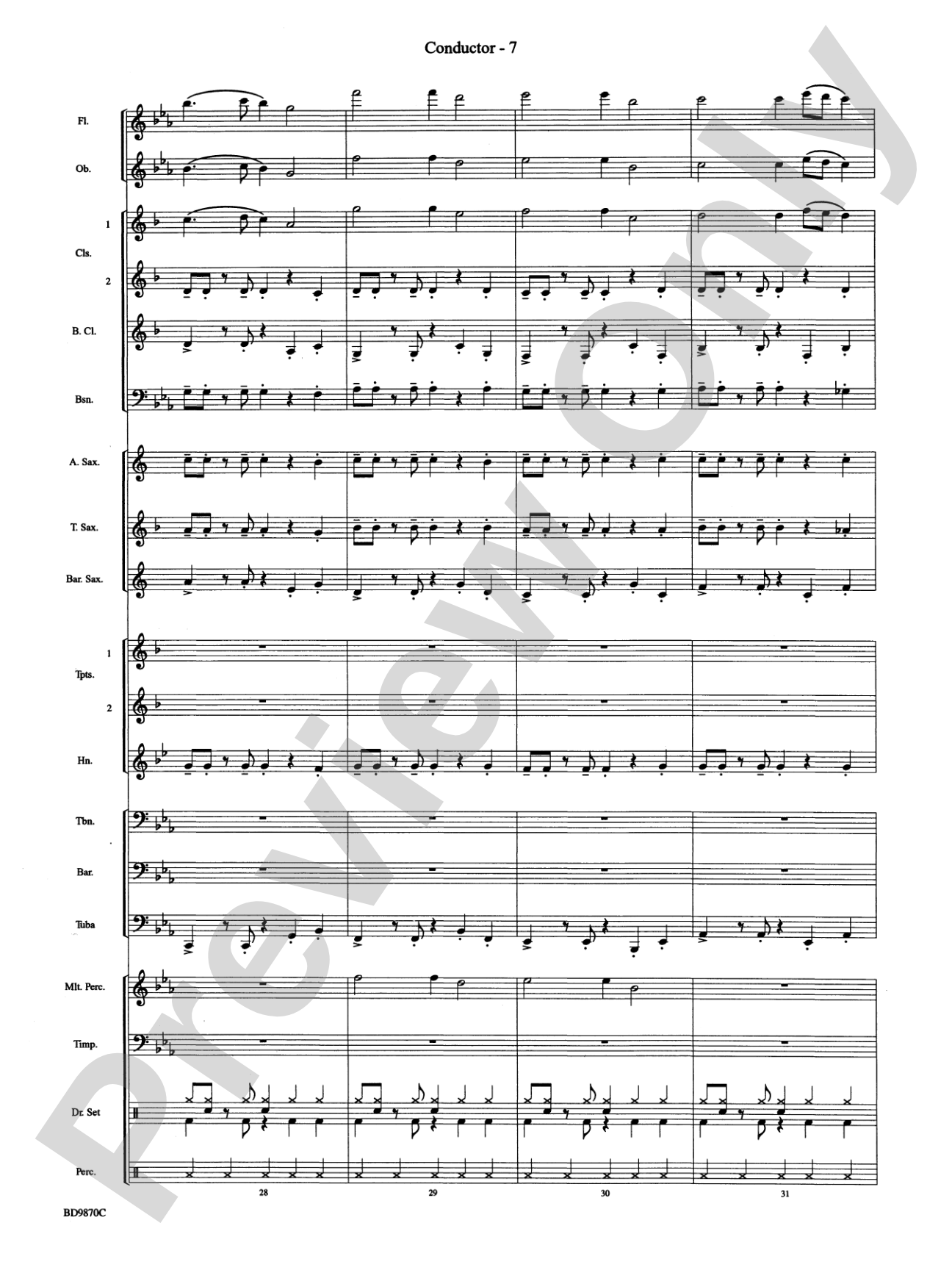 Christmas a la Big Band: Concert Band Conductor Score & Parts