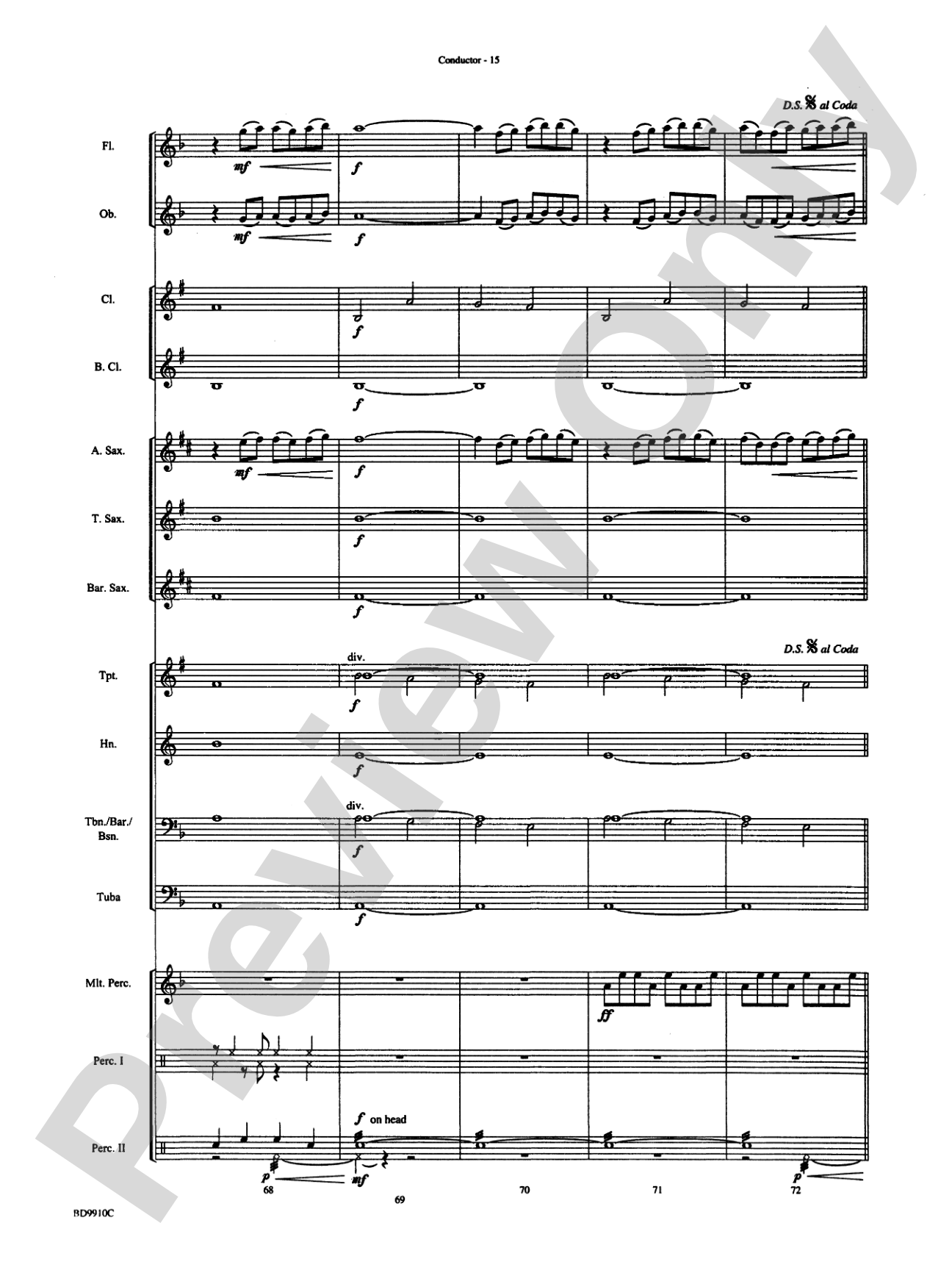 Voodoo Dance: Concert Band Conductor Score & Parts