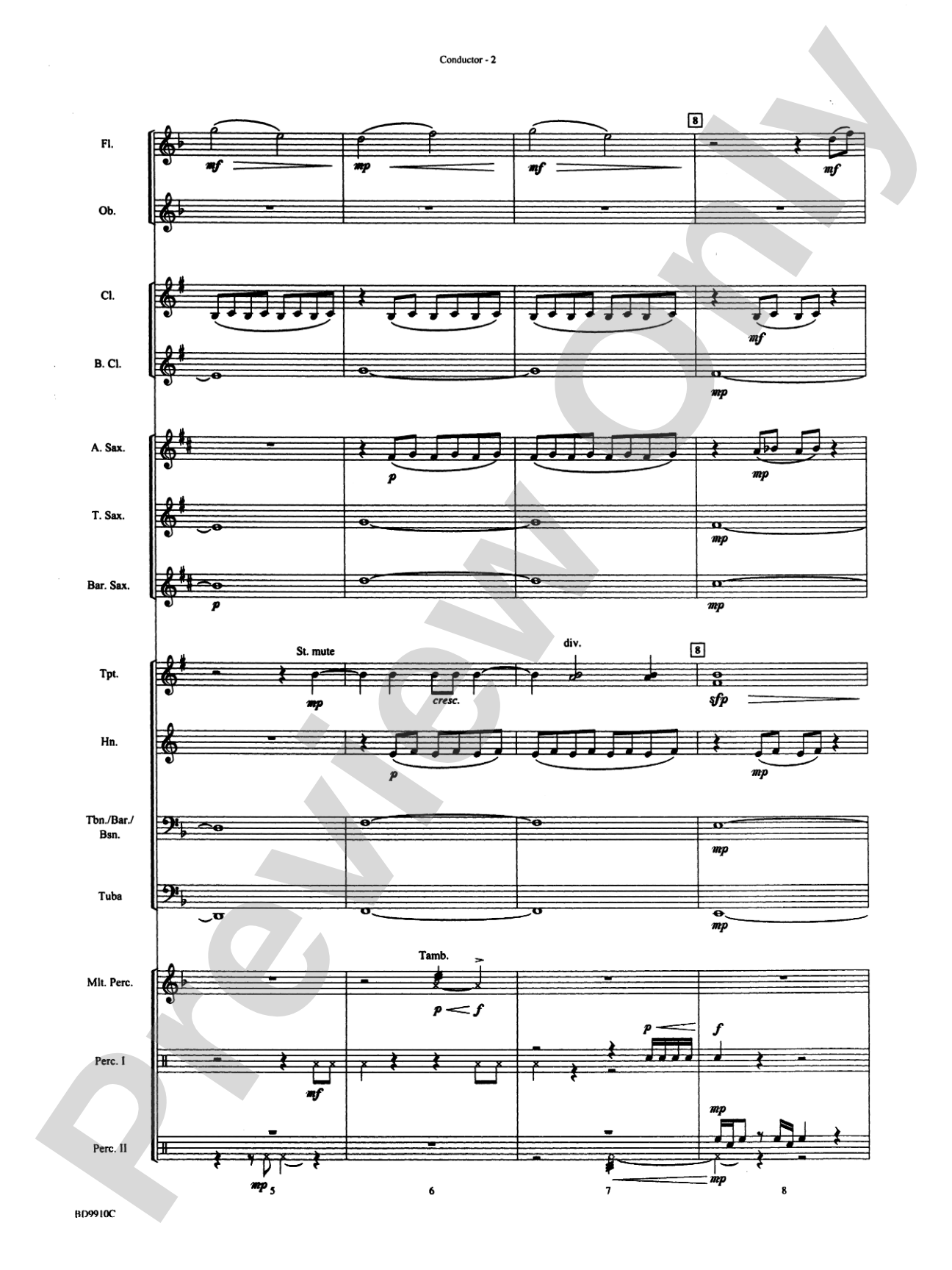 Voodoo Dance: Concert Band Conductor Score & Parts