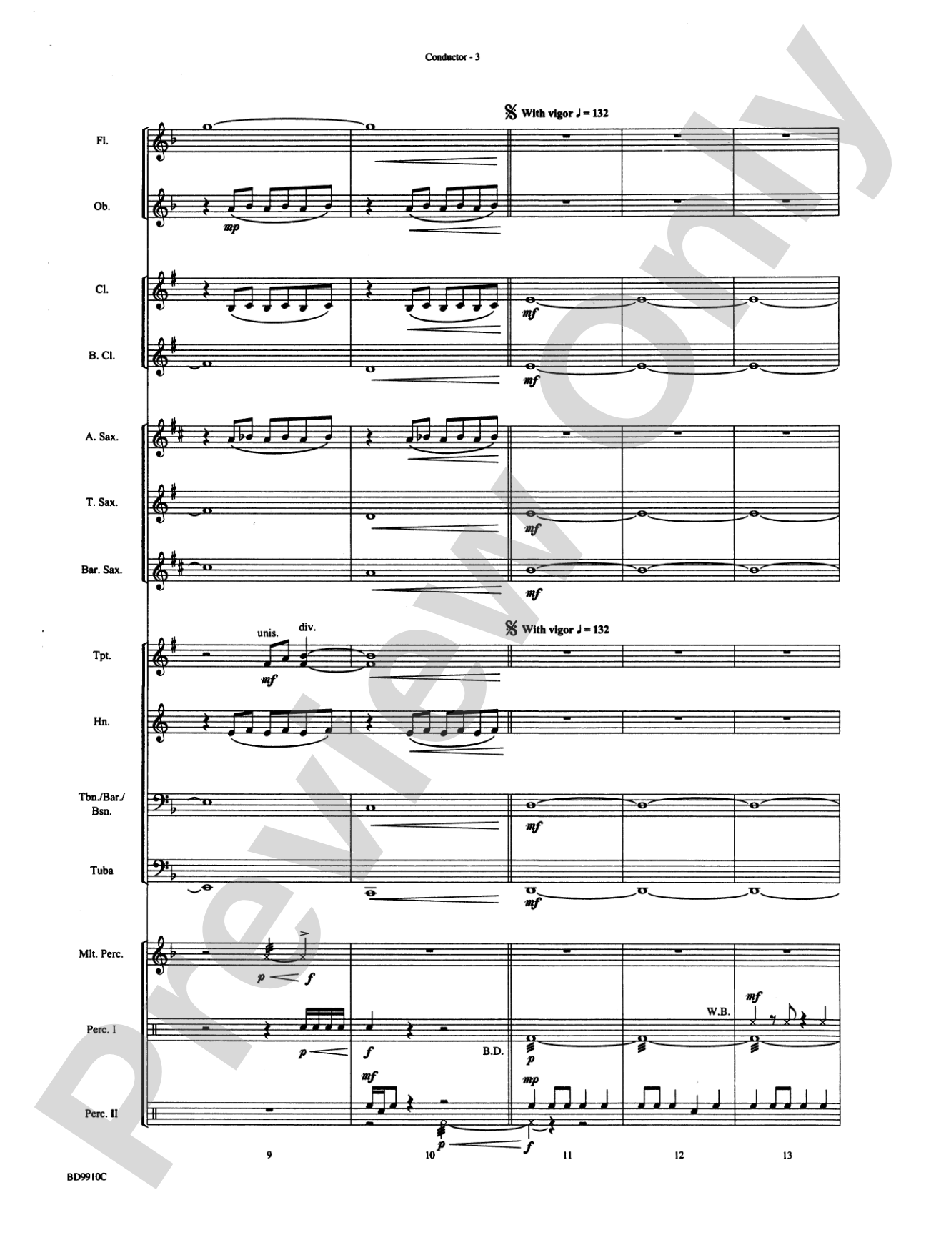Voodoo Dance: Concert Band Conductor Score & Parts