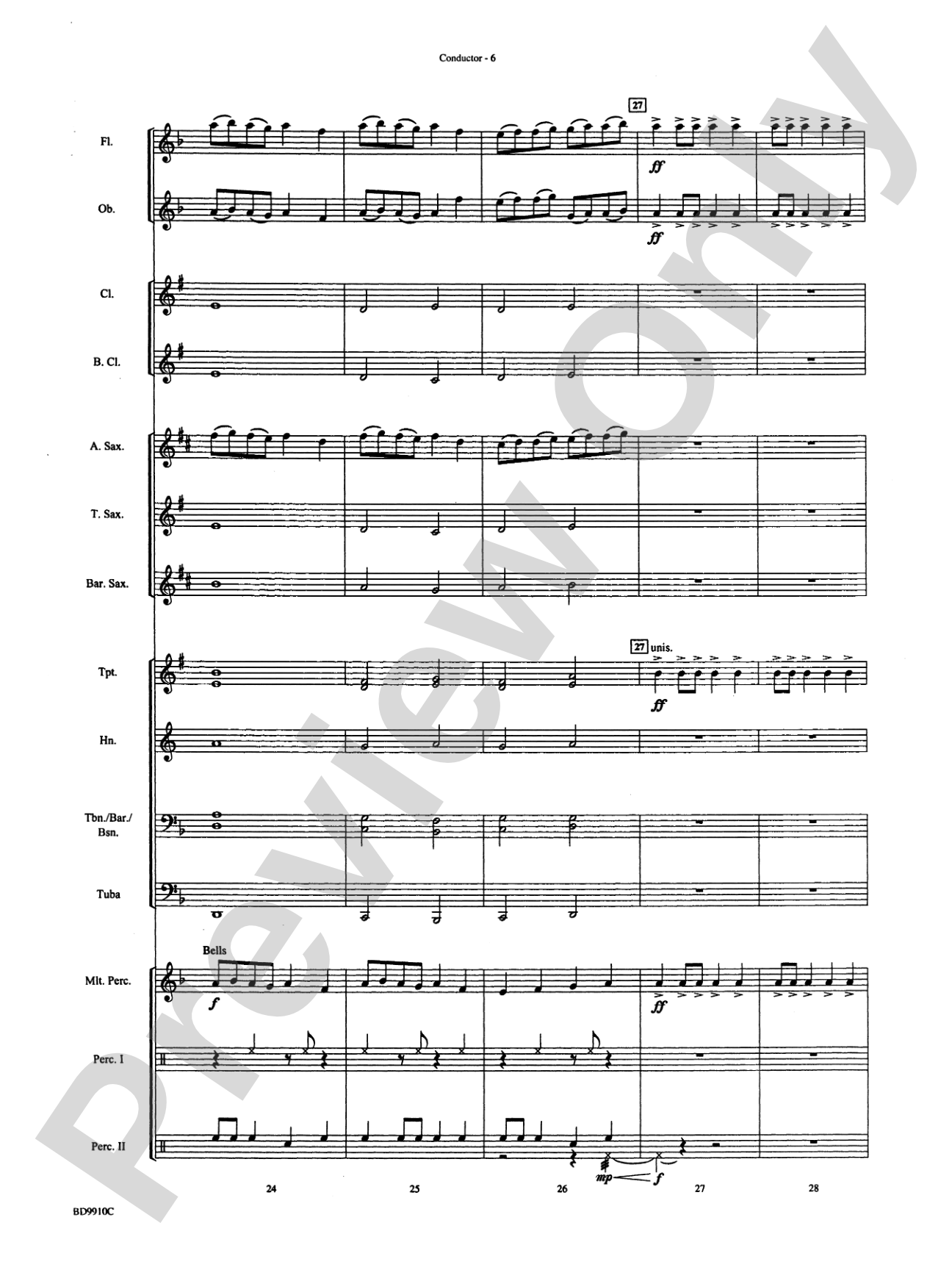 Voodoo Dance: Concert Band Conductor Score & Parts