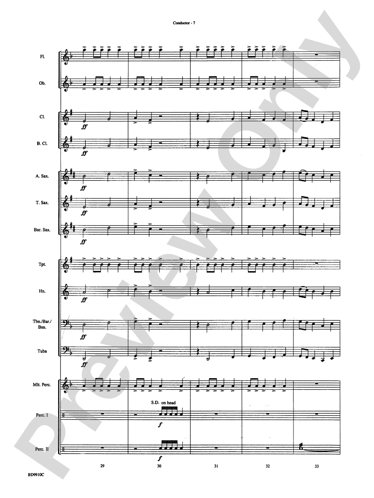Voodoo Dance: Concert Band Conductor Score & Parts