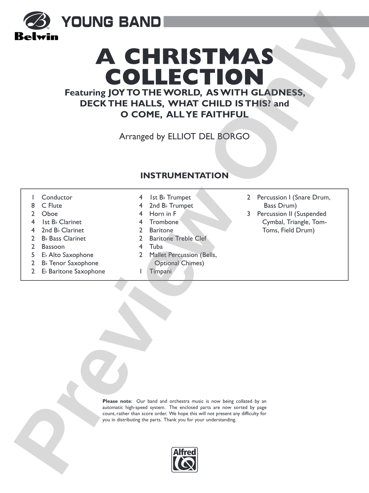 Christmas Collection: Concert Band Conductor Score & Parts