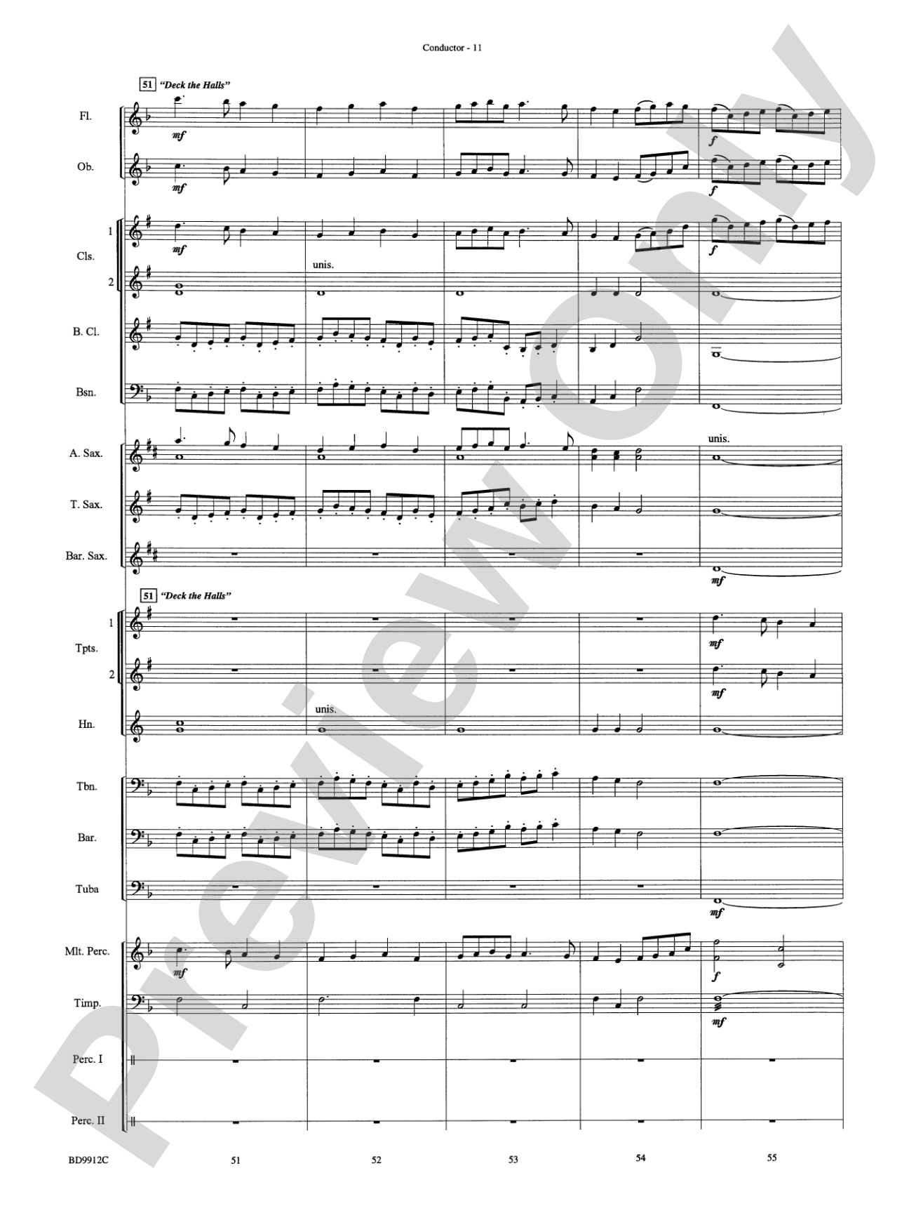 Christmas Collection: Concert Band Conductor Score & Parts
