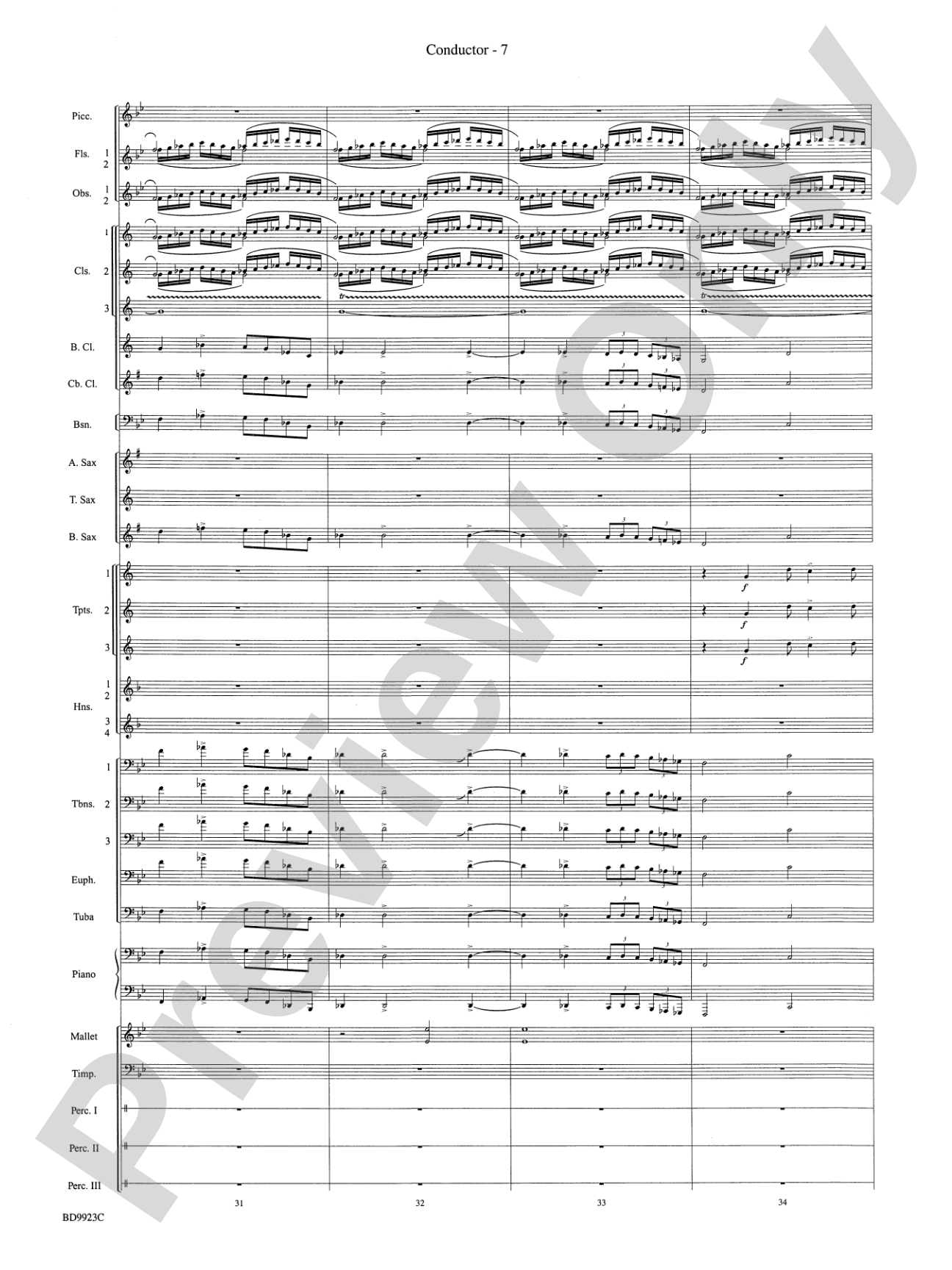 The Winds of Poseidon (from The Odyssey (Symphony No. 2)): Concert Band Conductor Score & Parts