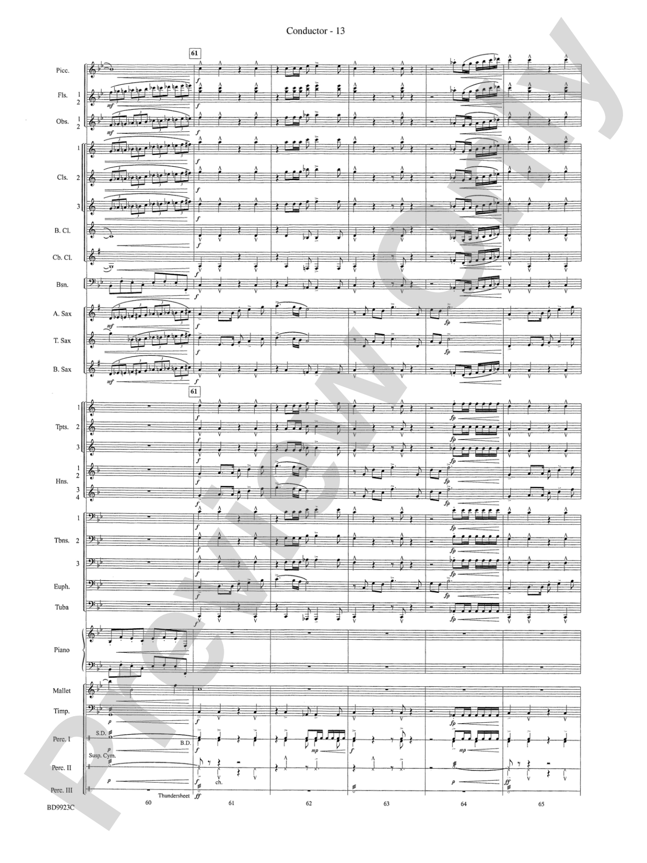 The Winds of Poseidon (from The Odyssey (Symphony No. 2)): Concert Band Conductor Score & Parts