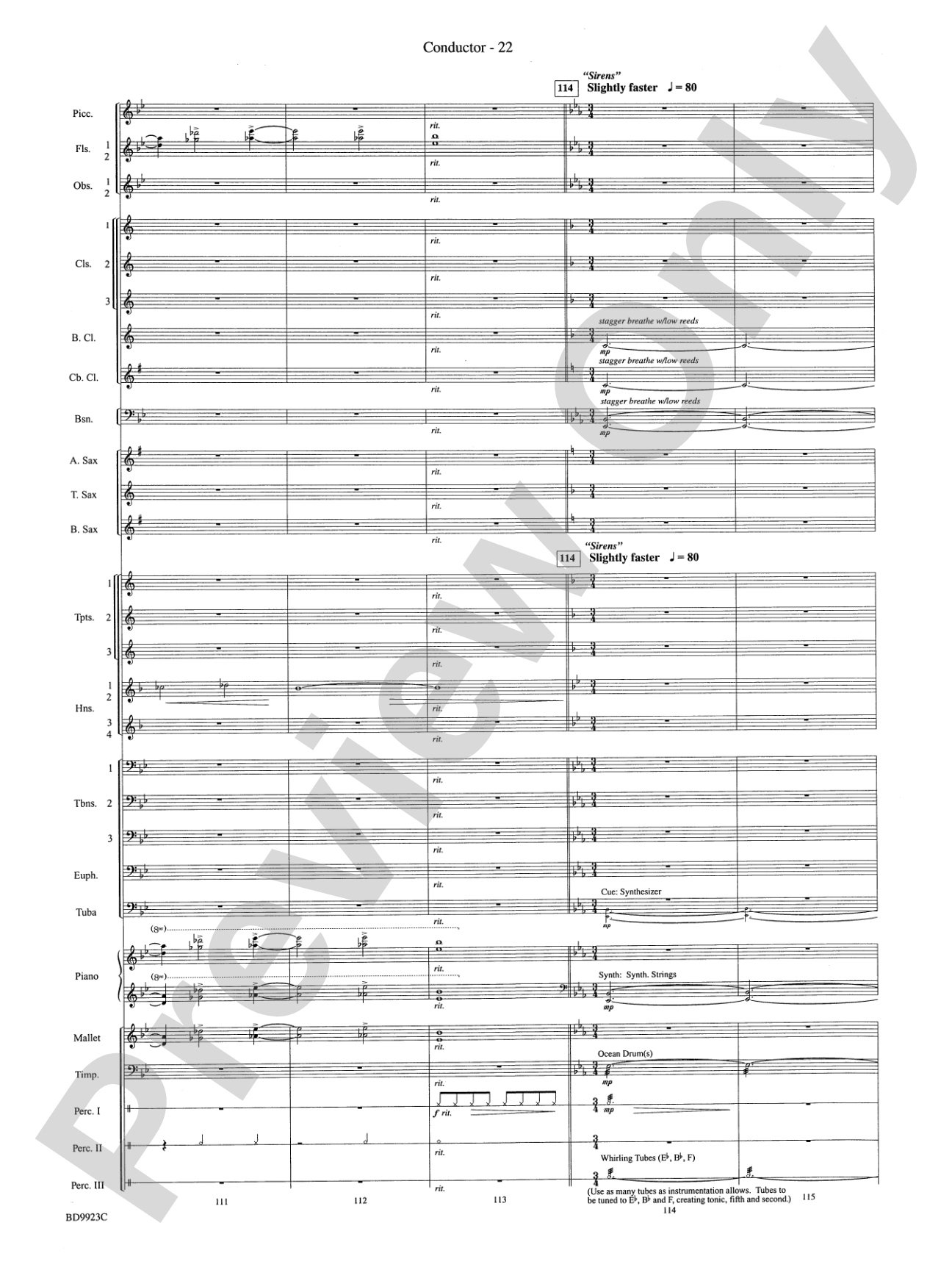 The Winds of Poseidon (from The Odyssey (Symphony No. 2)): Concert Band Conductor Score & Parts