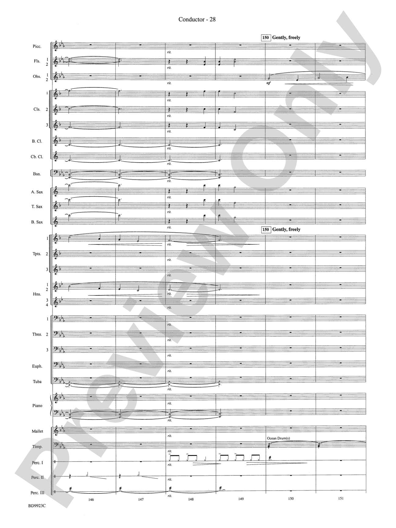 The Winds of Poseidon (from The Odyssey (Symphony No. 2)): Concert Band Conductor Score & Parts