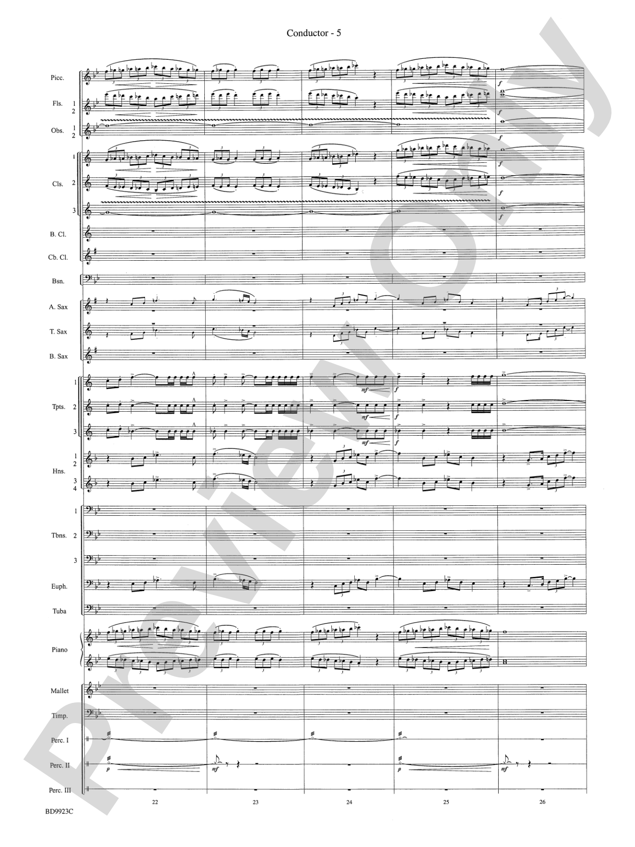 The Winds of Poseidon (from The Odyssey (Symphony No. 2)): Concert Band Conductor Score & Parts