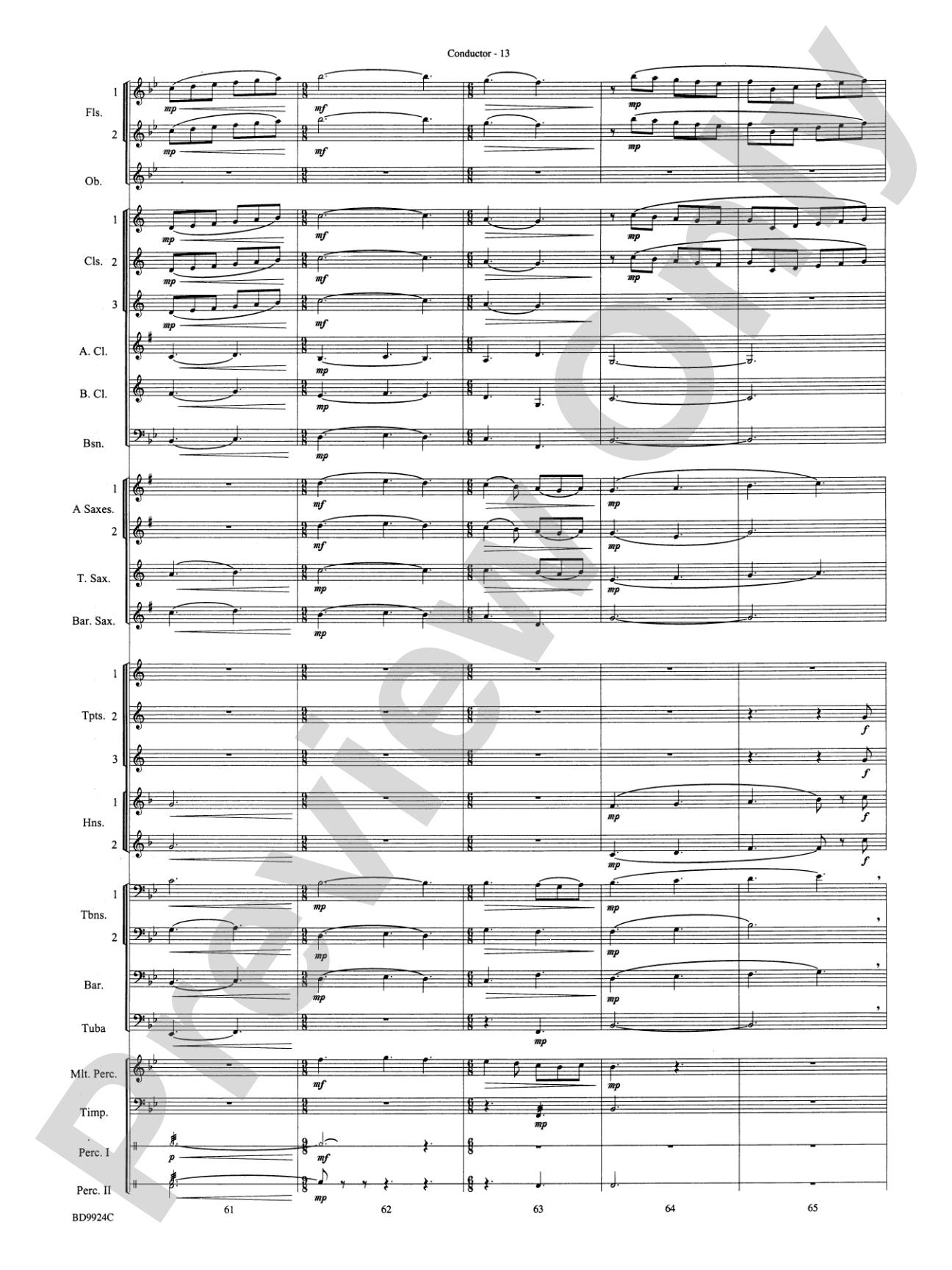 A Vaughan Williams Christmas: Concert Band Conductor Score & Parts