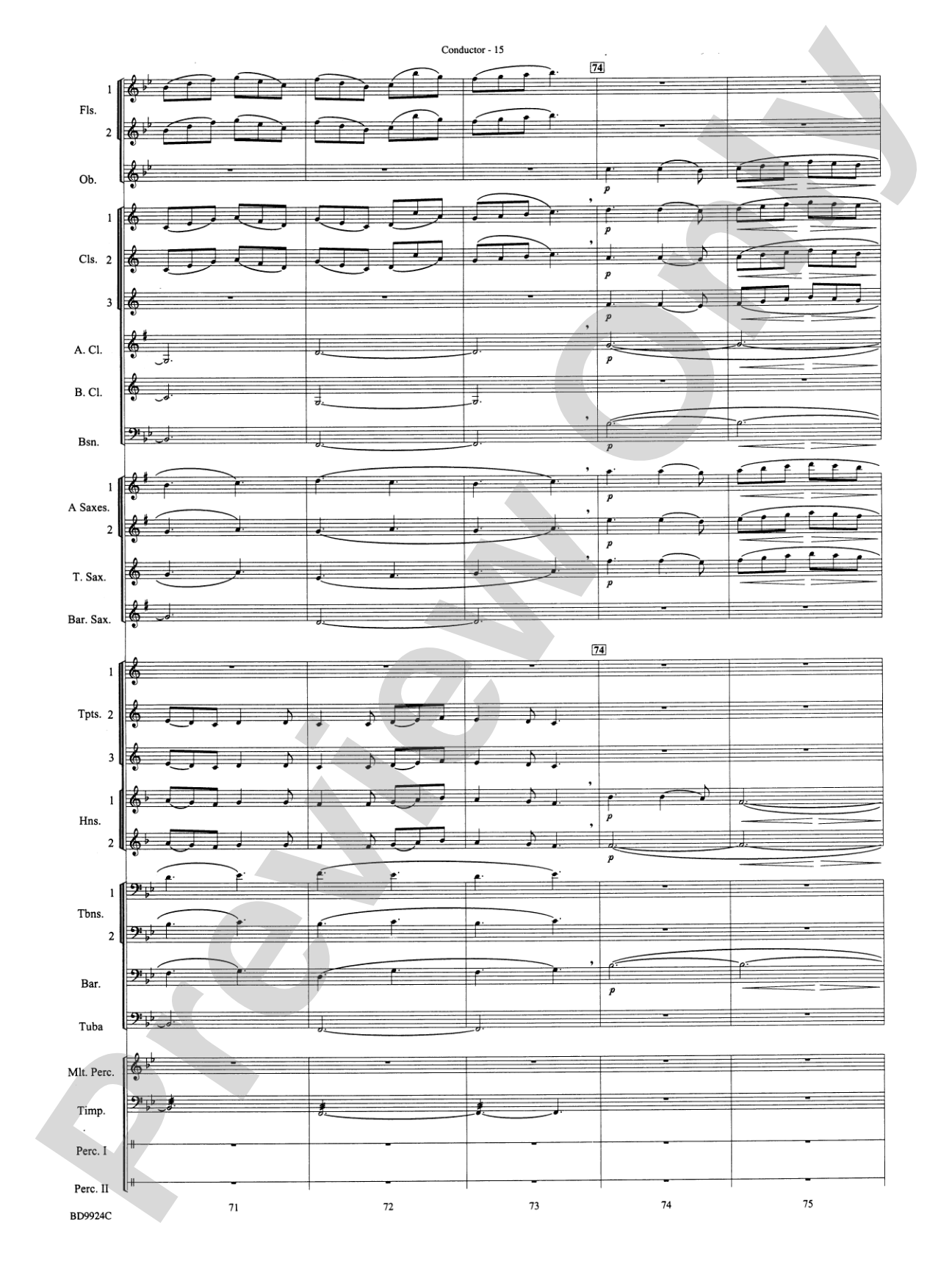 A Vaughan Williams Christmas: Concert Band Conductor Score & Parts