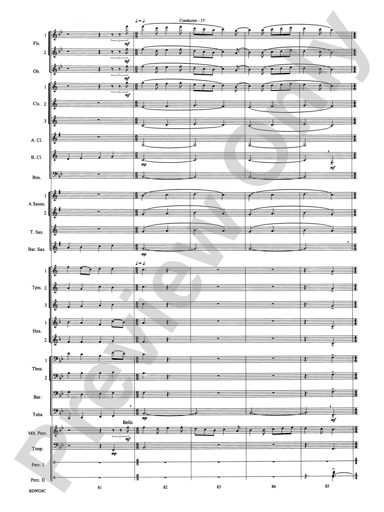 A Vaughan Williams Christmas: Concert Band Conductor Score & Parts