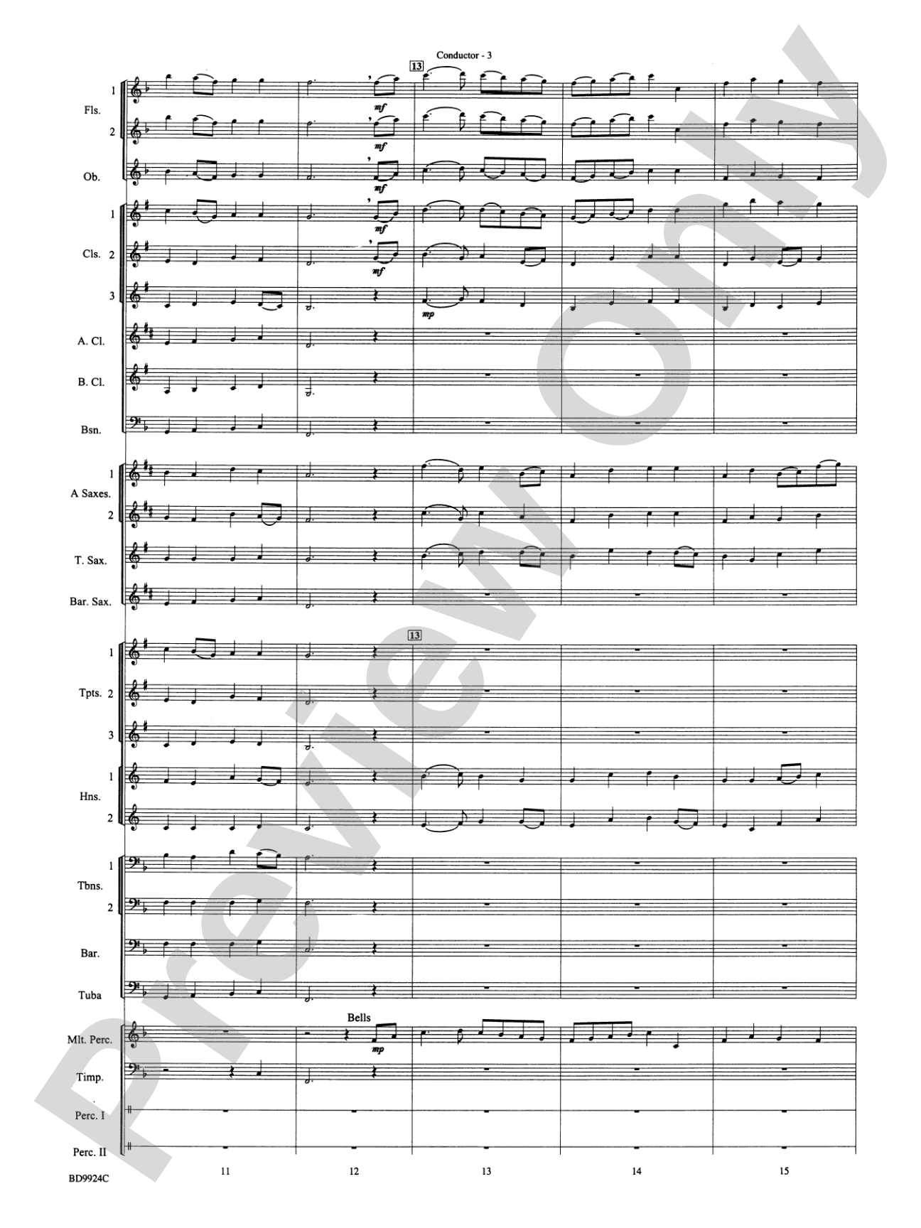 A Vaughan Williams Christmas: Concert Band Conductor Score & Parts