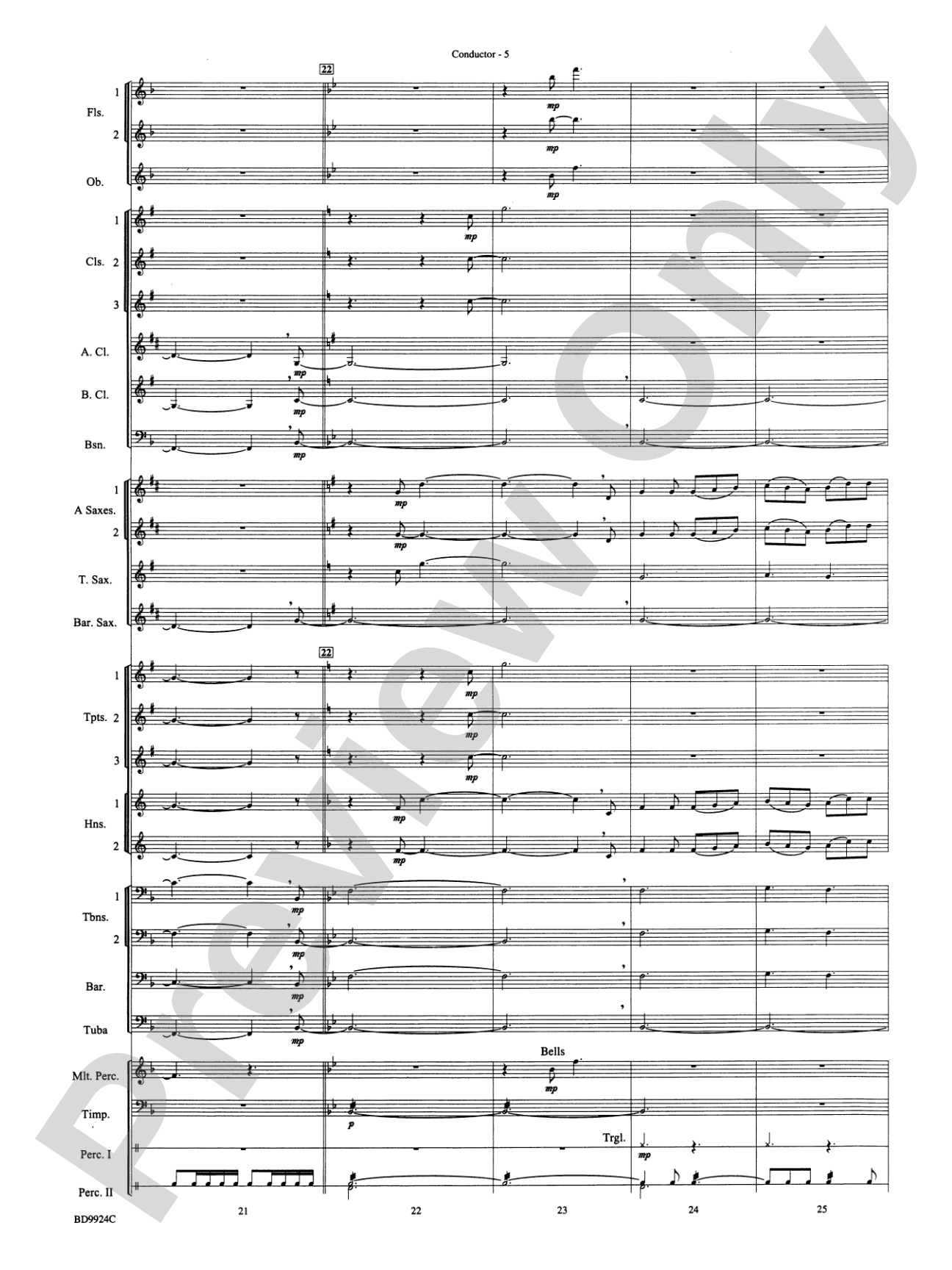 A Vaughan Williams Christmas: Concert Band Conductor Score & Parts