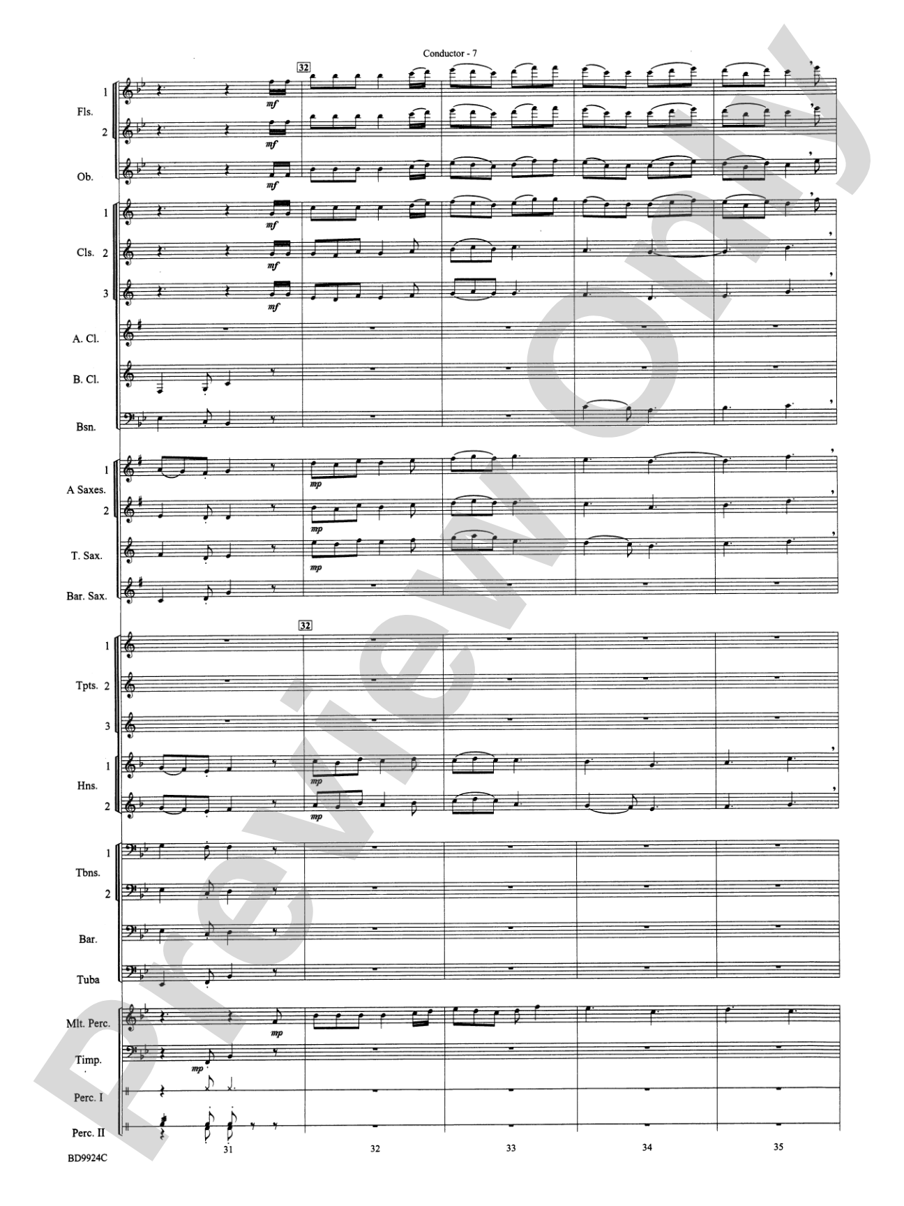 A Vaughan Williams Christmas: Concert Band Conductor Score & Parts