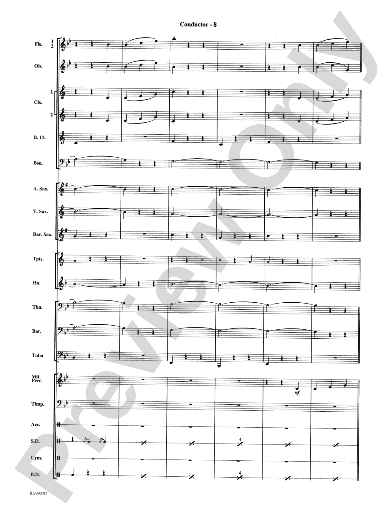Mouthpiece Mania: Concert Band Conductor Score & Parts