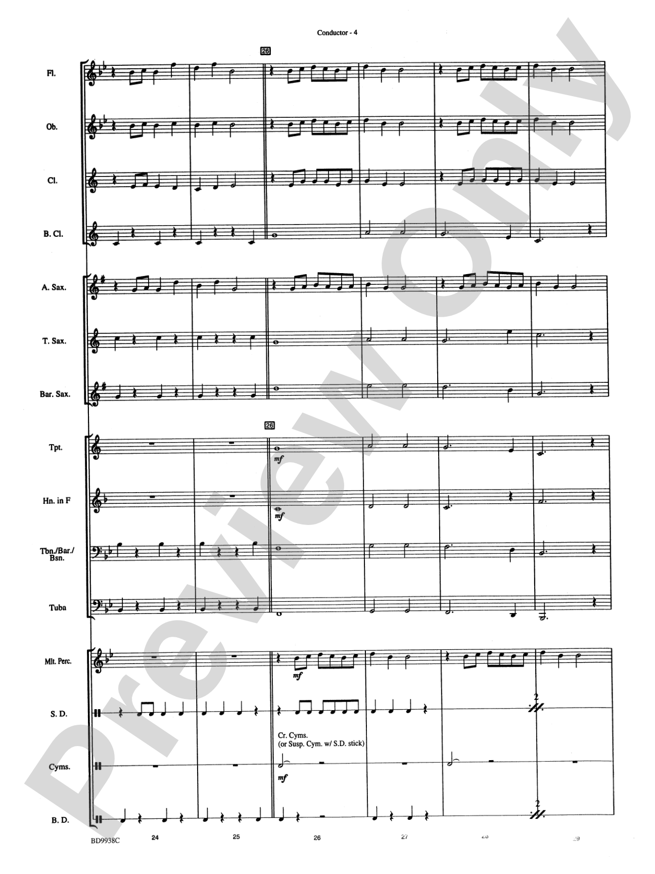 Overture 1812: Concert Band Conductor Score & Parts