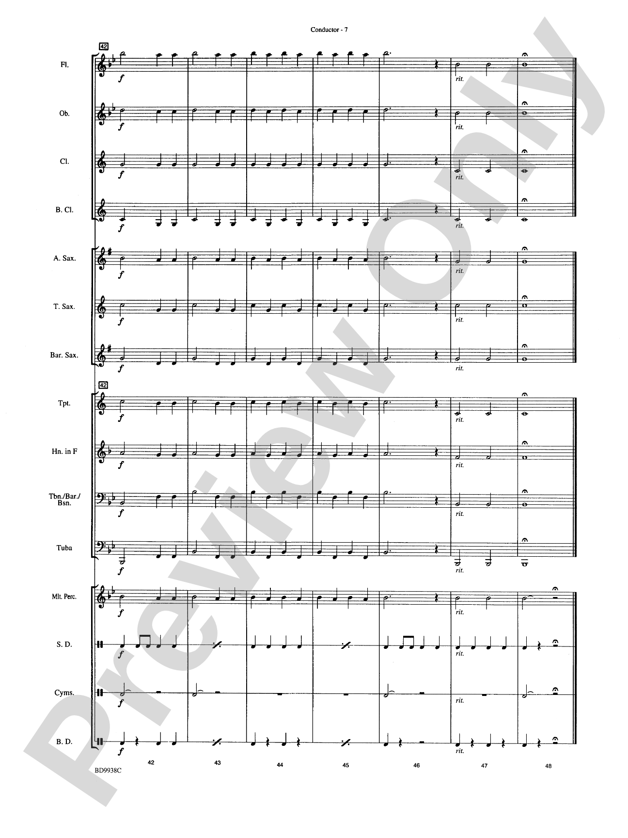 Overture 1812: Concert Band Conductor Score & Parts