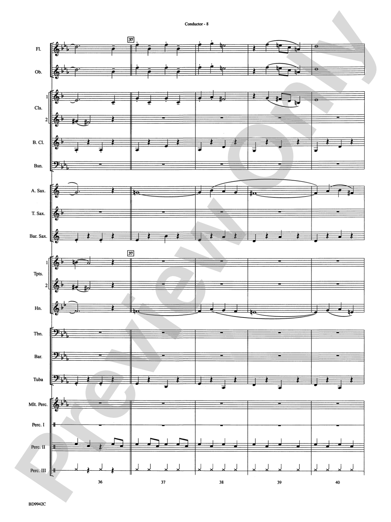 Sleigh Ride: Concert Band Conductor Score & Parts