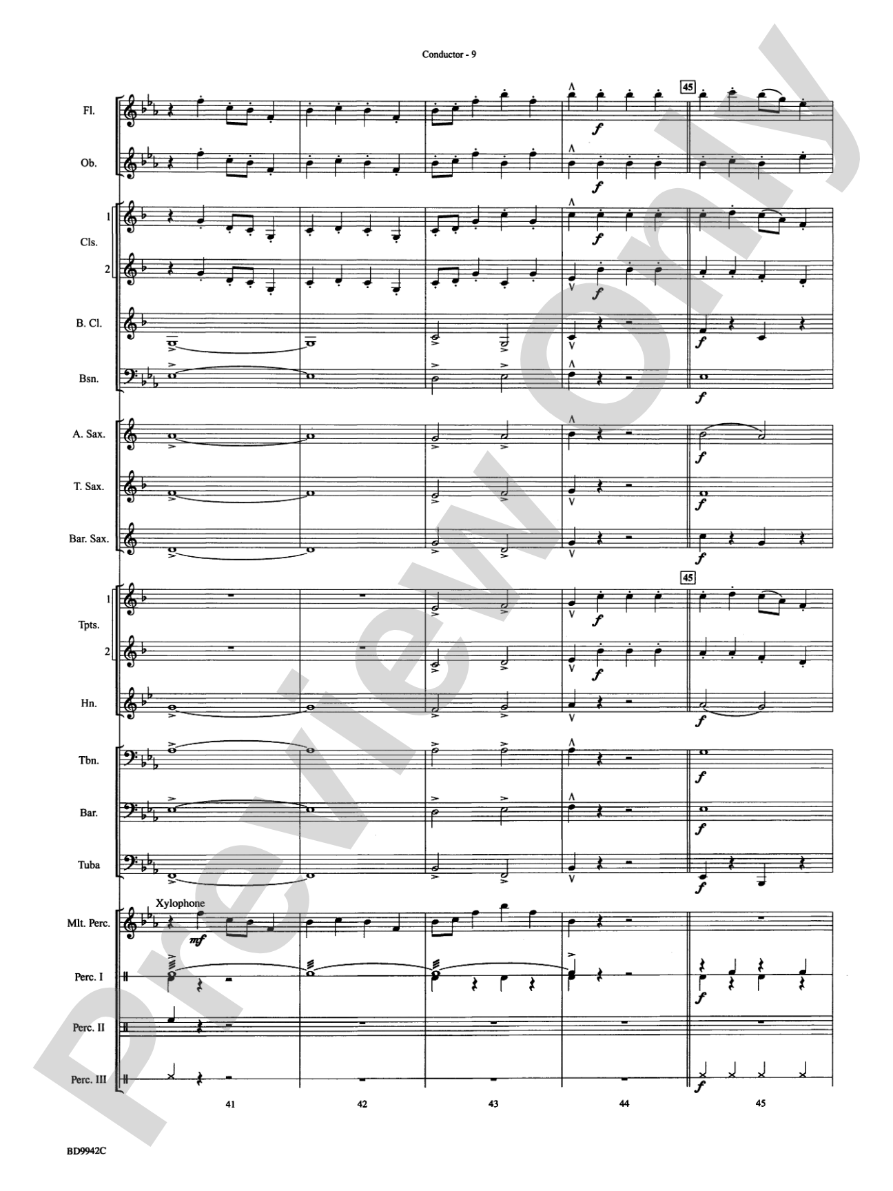 Sleigh Ride: Concert Band Conductor Score & Parts