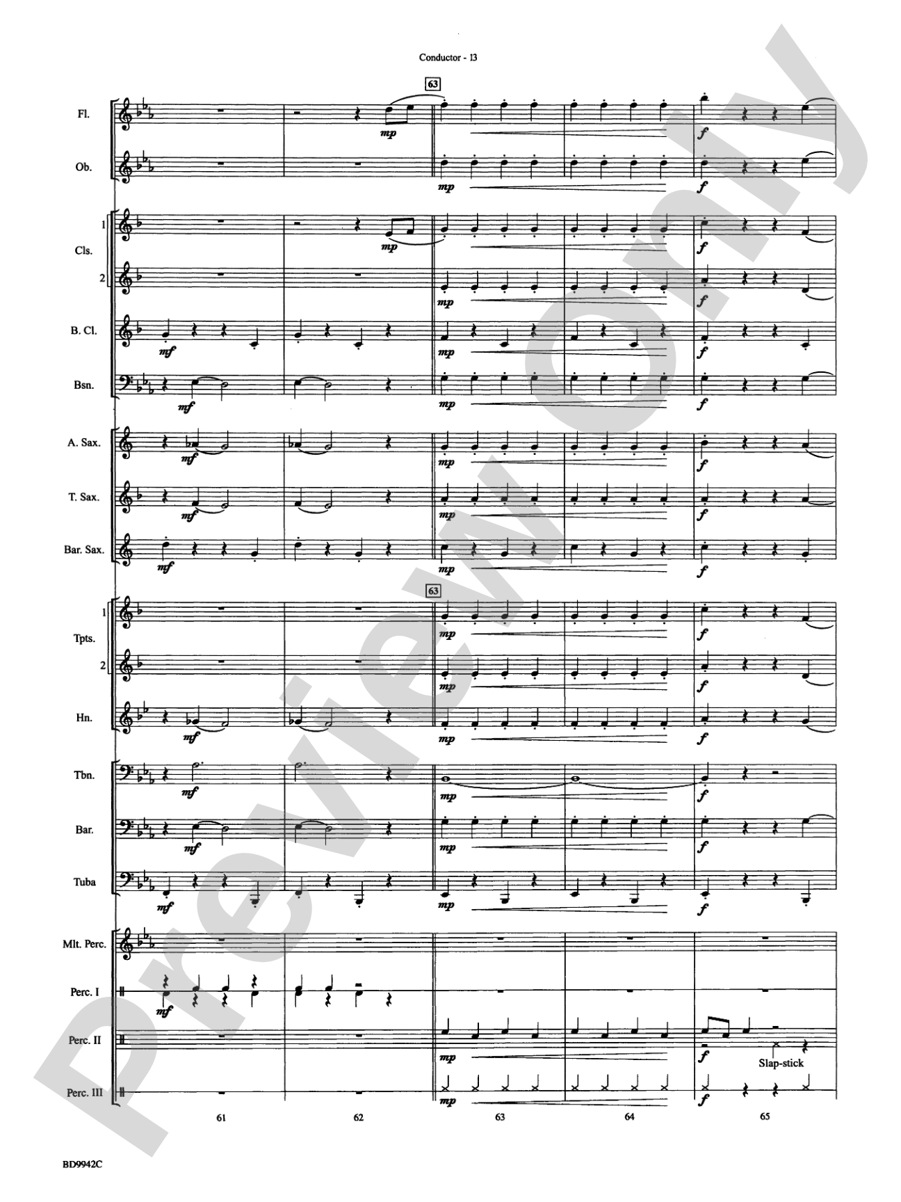 Sleigh Ride: Concert Band Conductor Score & Parts