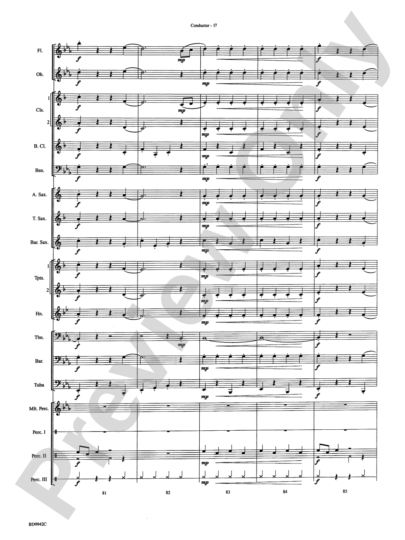 Sleigh Ride: Concert Band Conductor Score & Parts