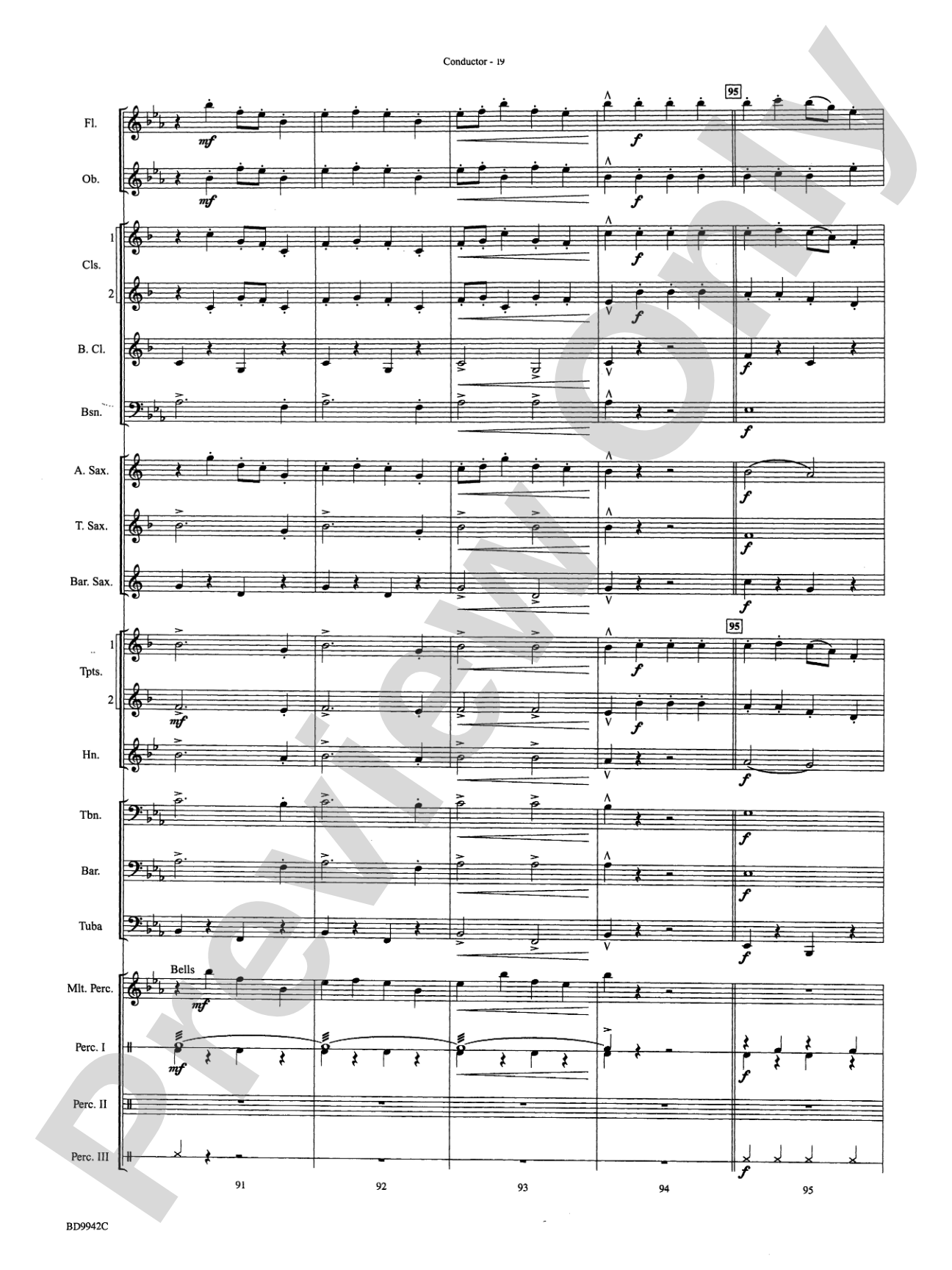 Sleigh Ride: Concert Band Conductor Score & Parts