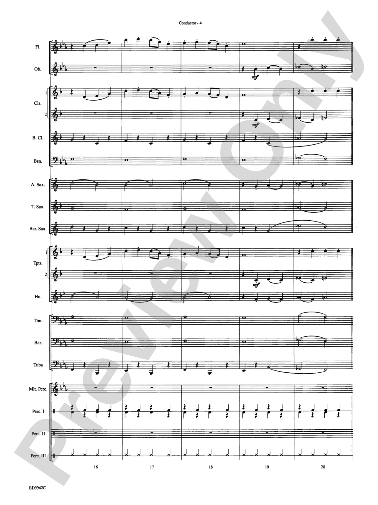 Sleigh Ride: Concert Band Conductor Score & Parts
