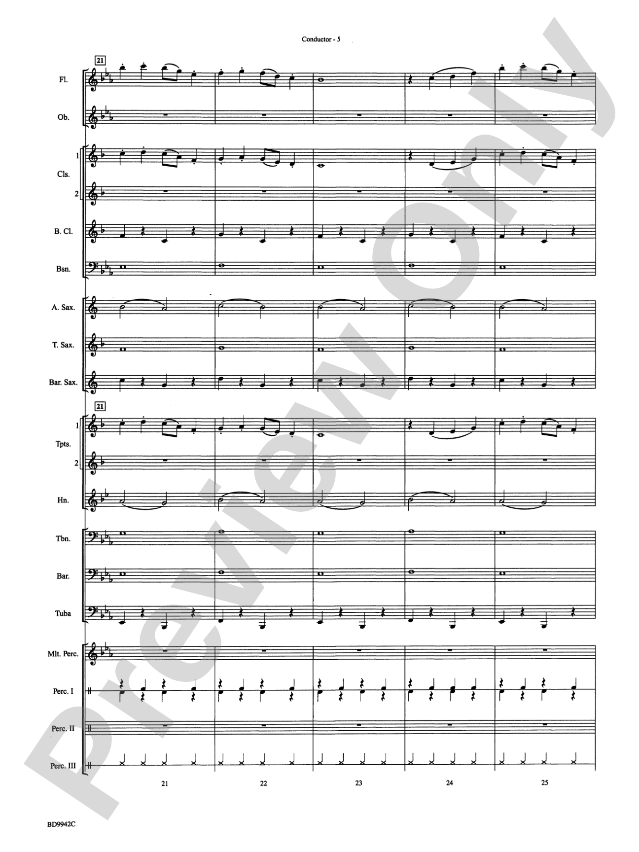Sleigh Ride: Concert Band Conductor Score & Parts