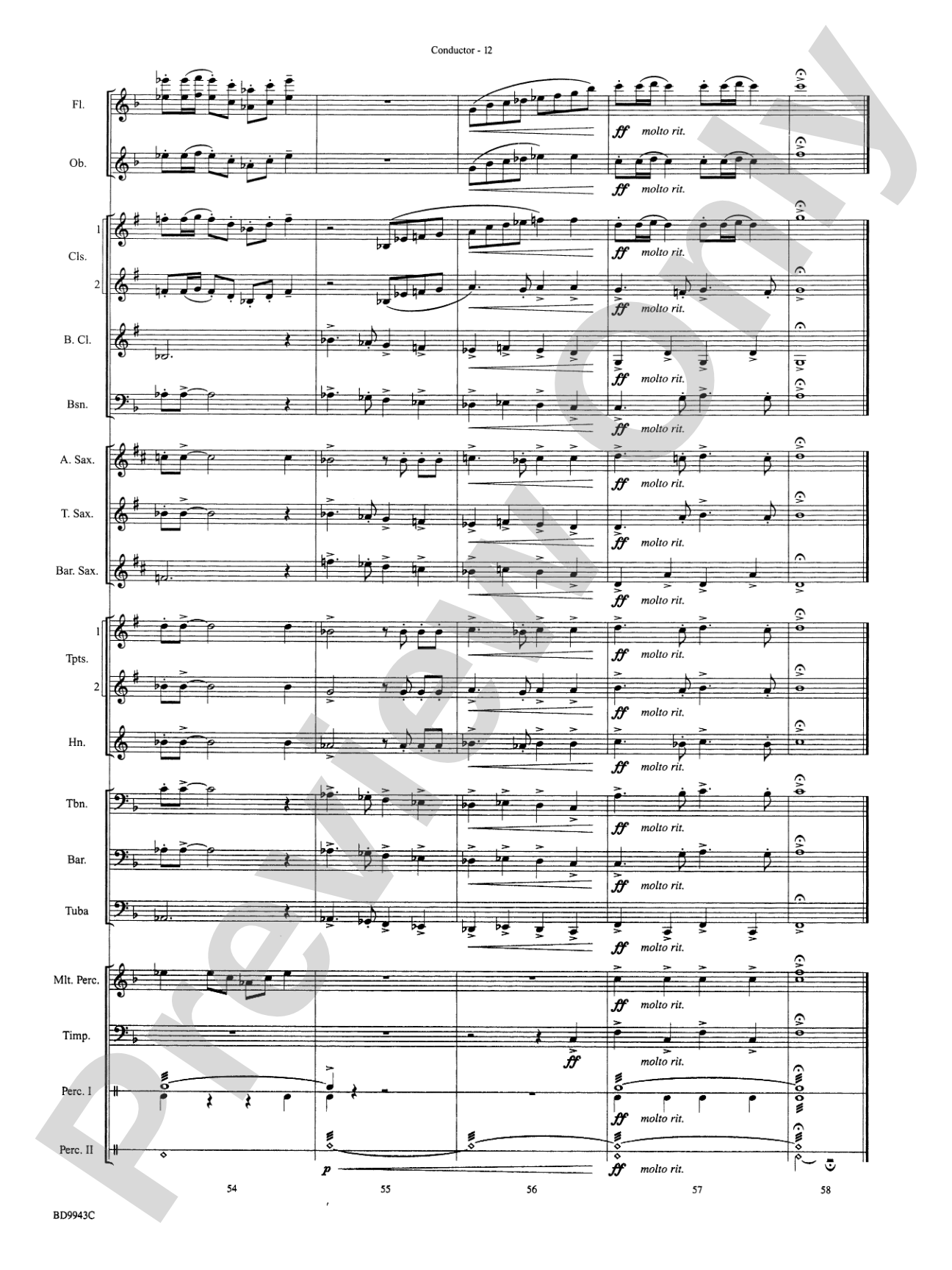 Christmas Fanfare: Concert Band Conductor Score & Parts