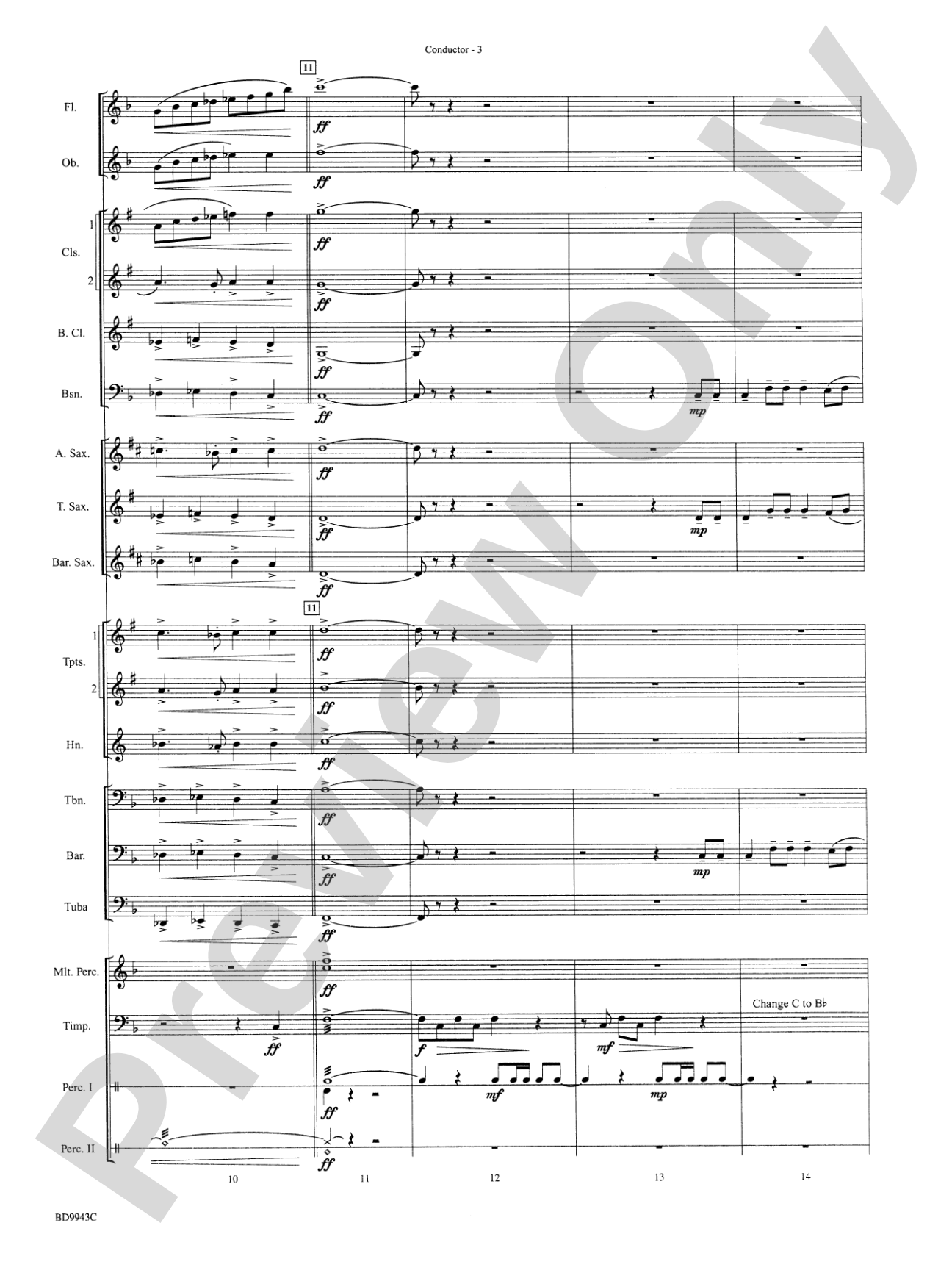 Christmas Fanfare: Concert Band Conductor Score & Parts