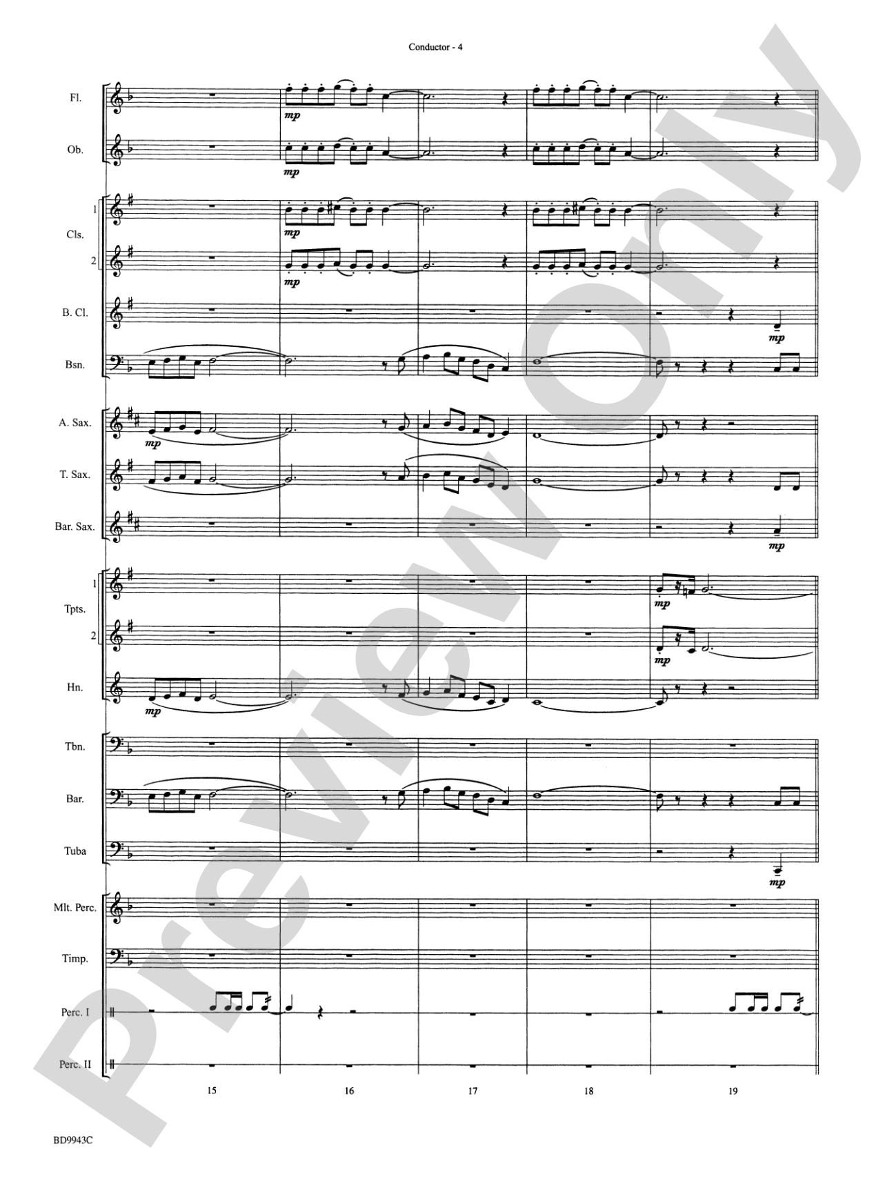 Christmas Fanfare: Concert Band Conductor Score & Parts