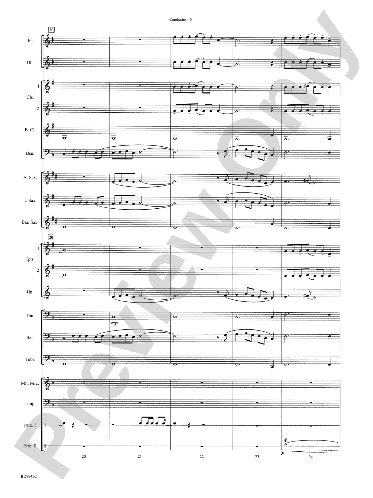 Christmas Fanfare: Concert Band Conductor Score & Parts