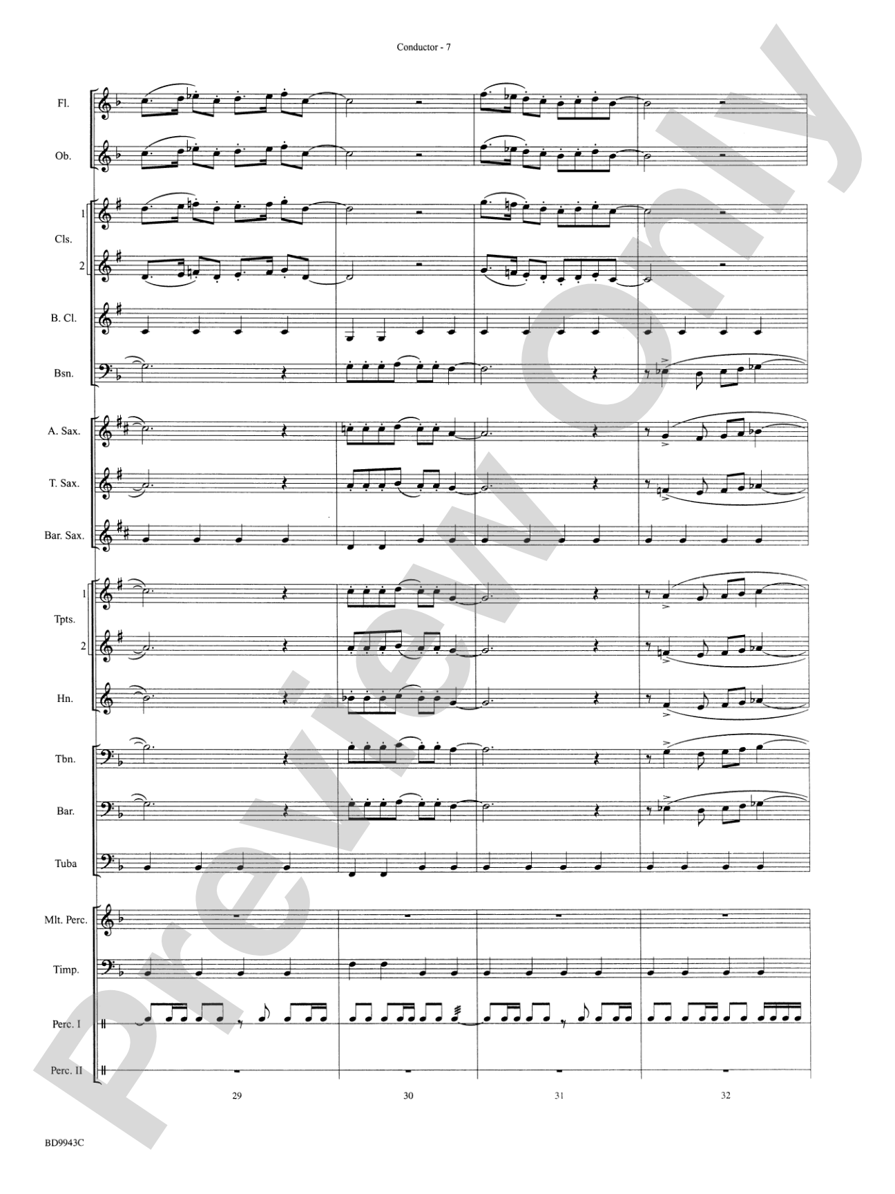 Christmas Fanfare: Concert Band Conductor Score & Parts