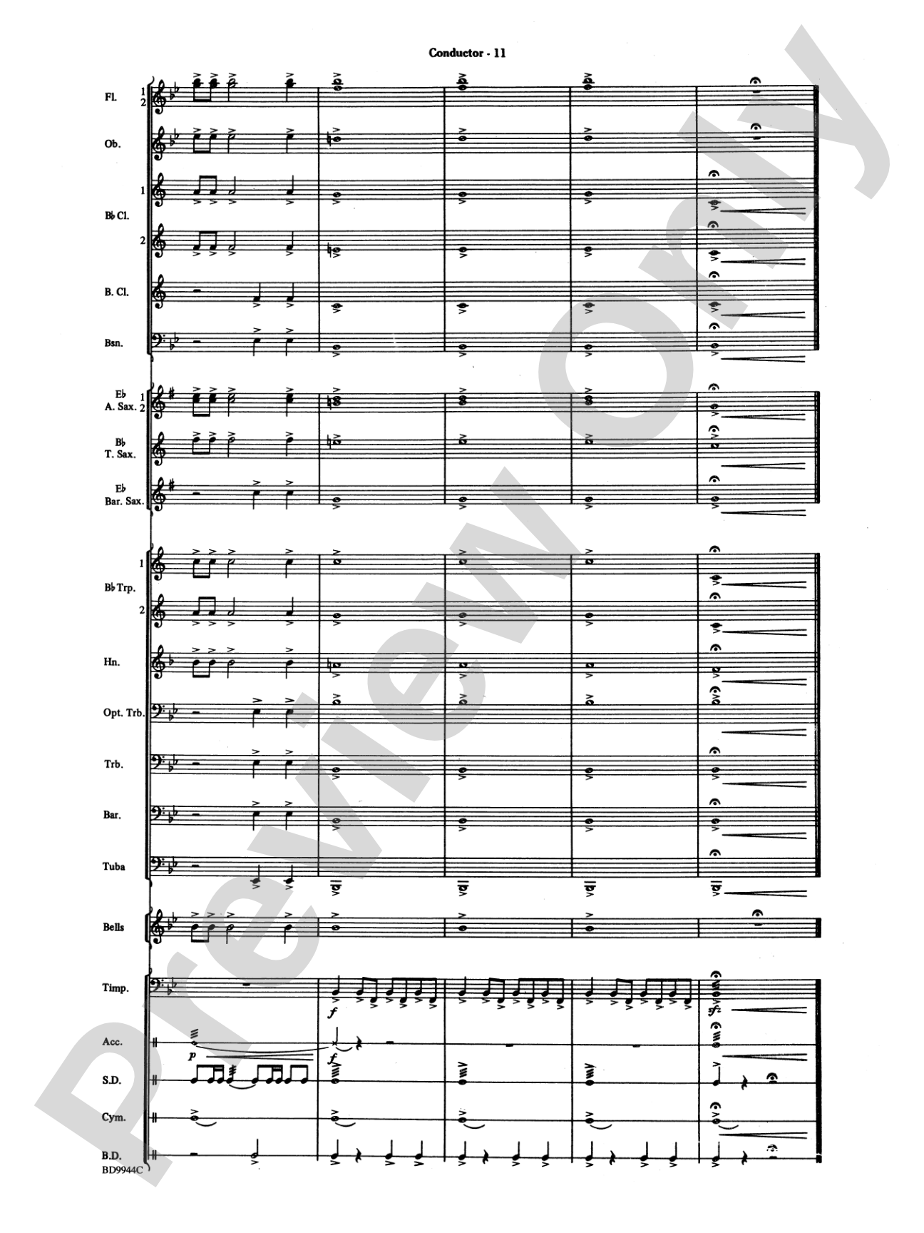 America the Beautiful: Concert Band Conductor Score & Parts