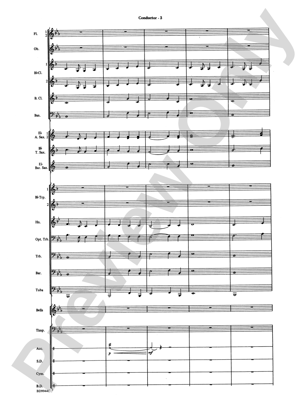 America the Beautiful: Concert Band Conductor Score & Parts