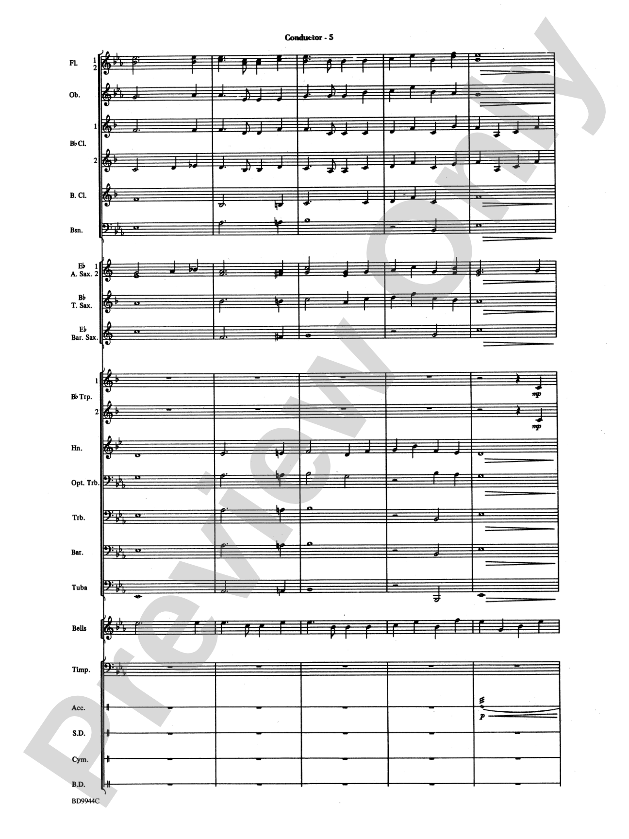 America the Beautiful: Concert Band Conductor Score & Parts