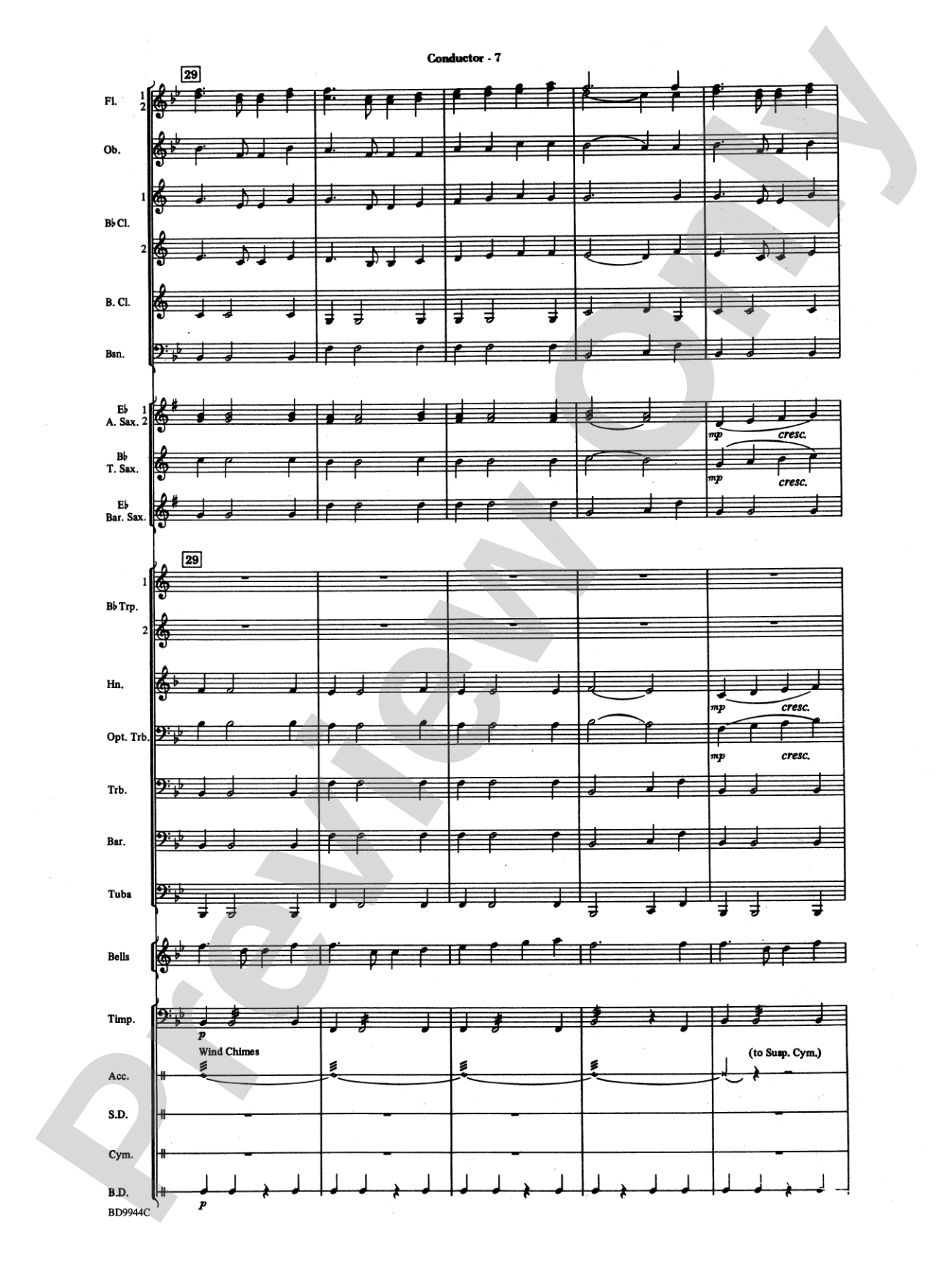 America the Beautiful: Concert Band Conductor Score & Parts