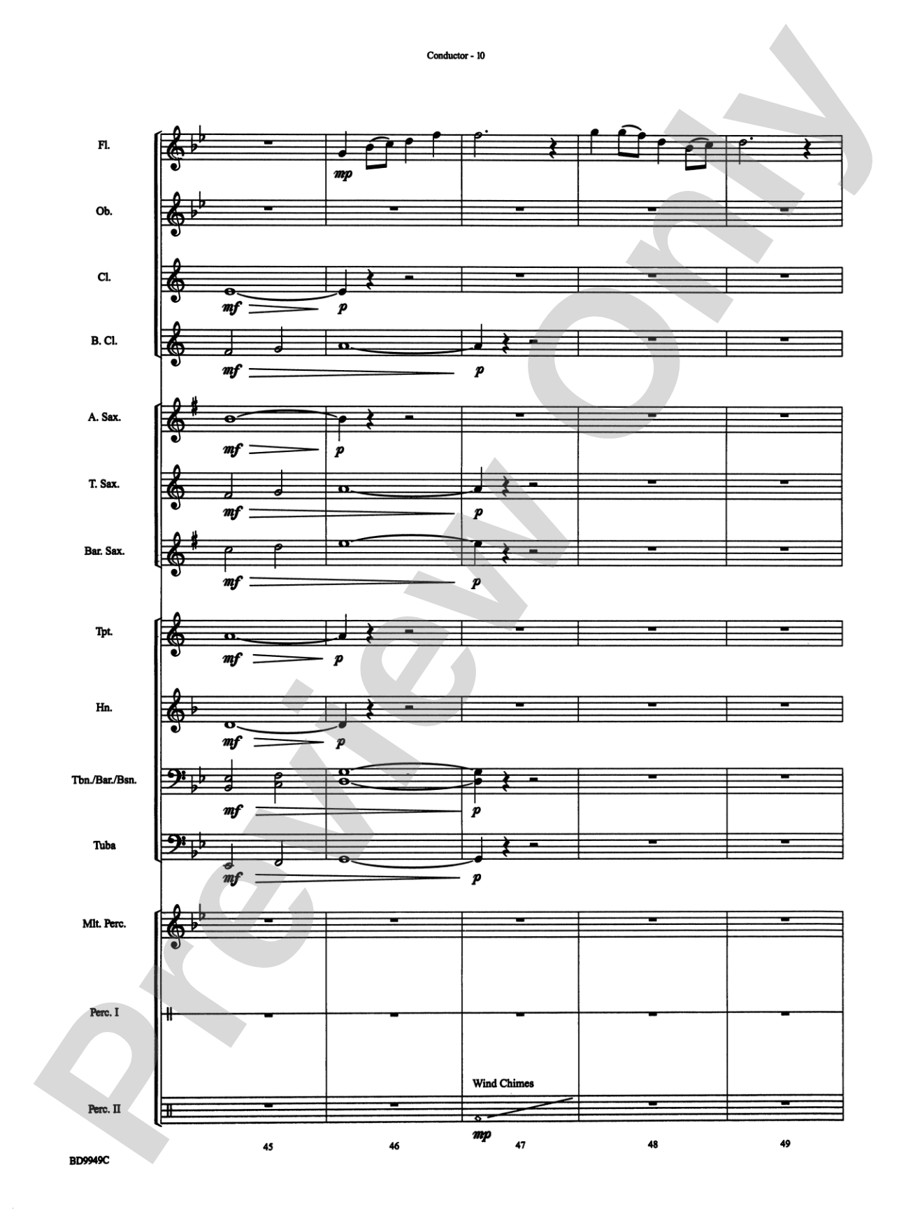 Ancient Spirits: Concert Band Conductor Score & Parts