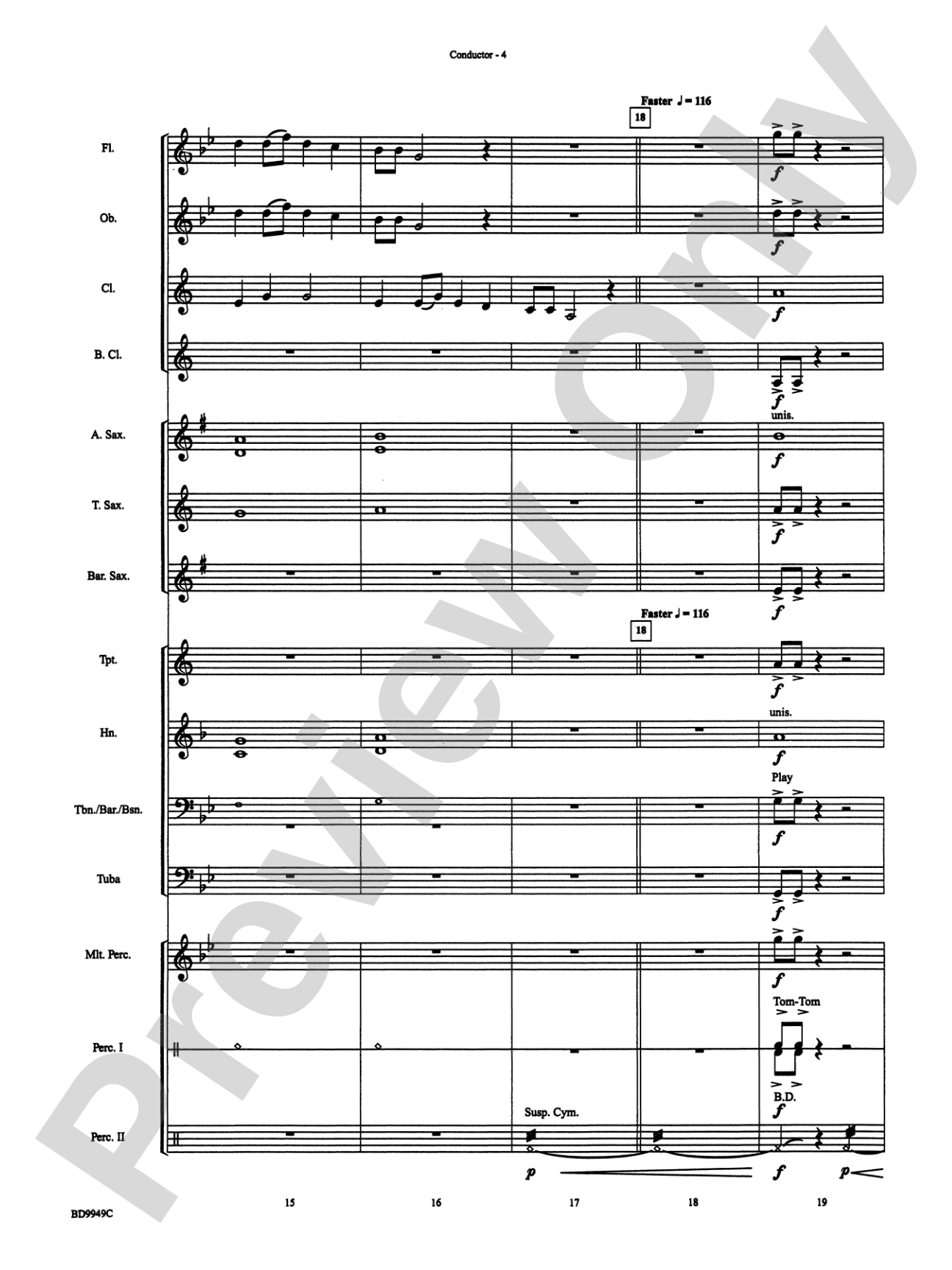 Ancient Spirits: Concert Band Conductor Score & Parts