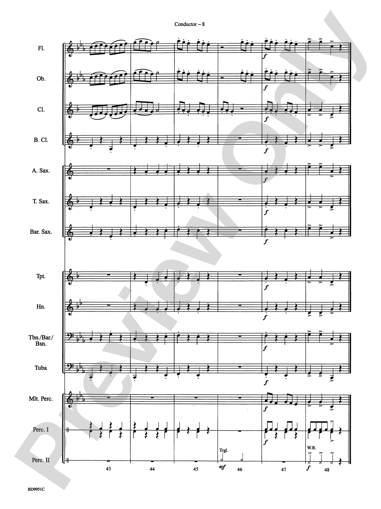 Creepy Crawlies: Concert Band Conductor Score & Parts