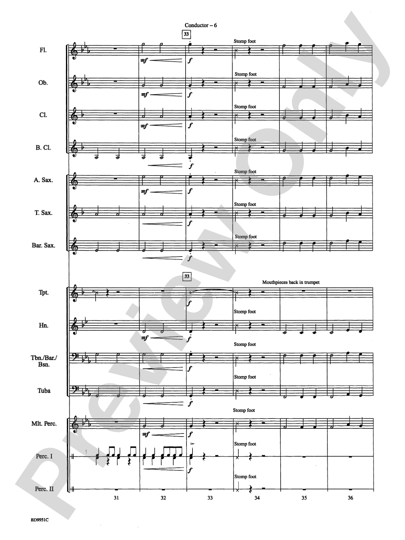 Creepy Crawlies: Concert Band Conductor Score & Parts