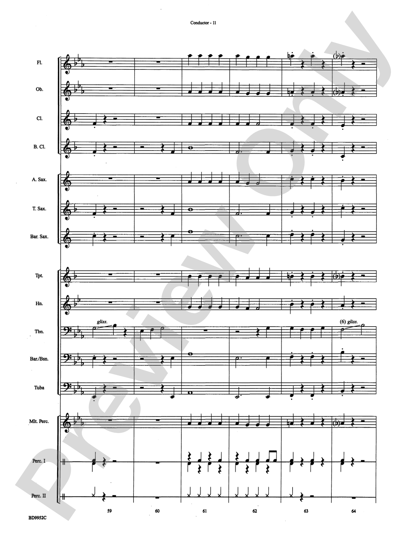 Jingle Bones: Concert Band Conductor Score & Parts
