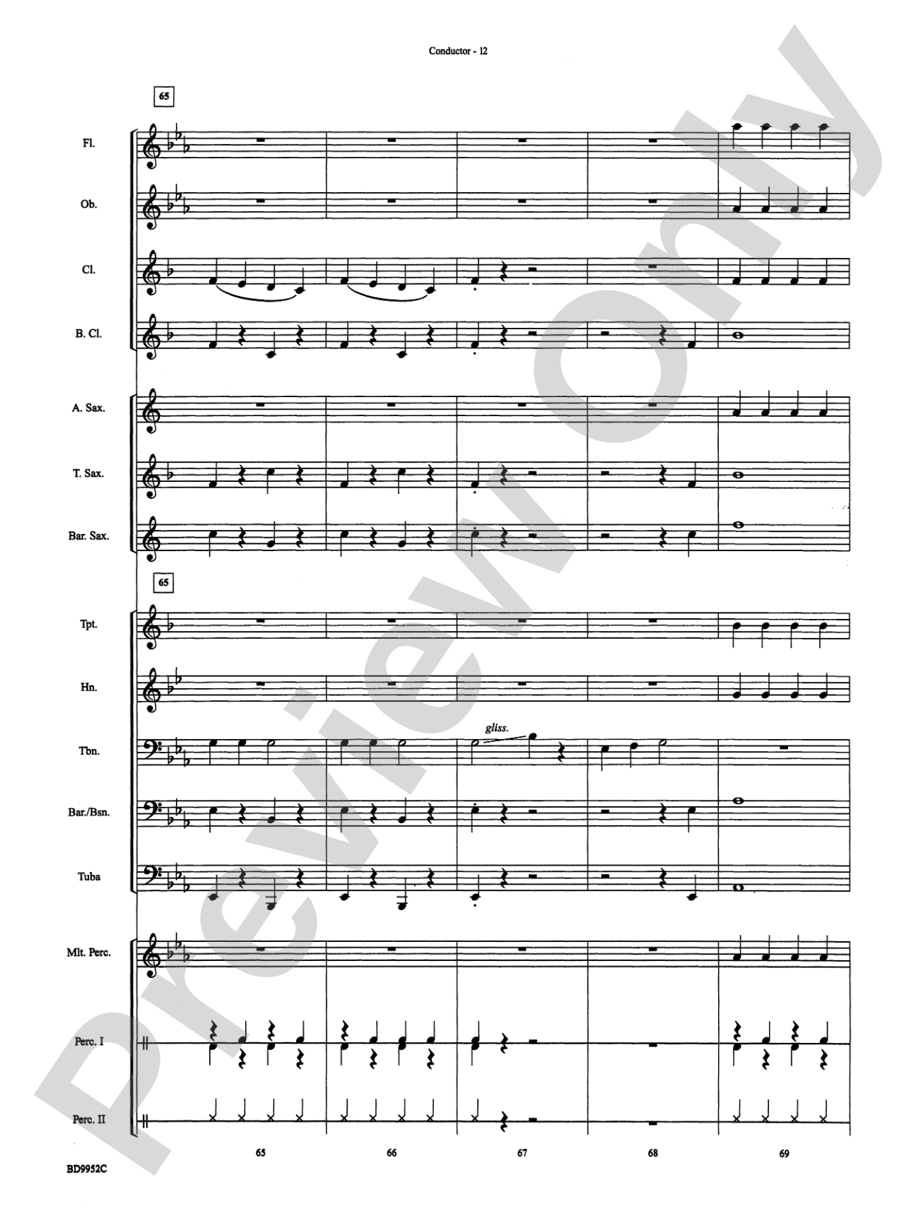 Jingle Bones: Concert Band Conductor Score & Parts