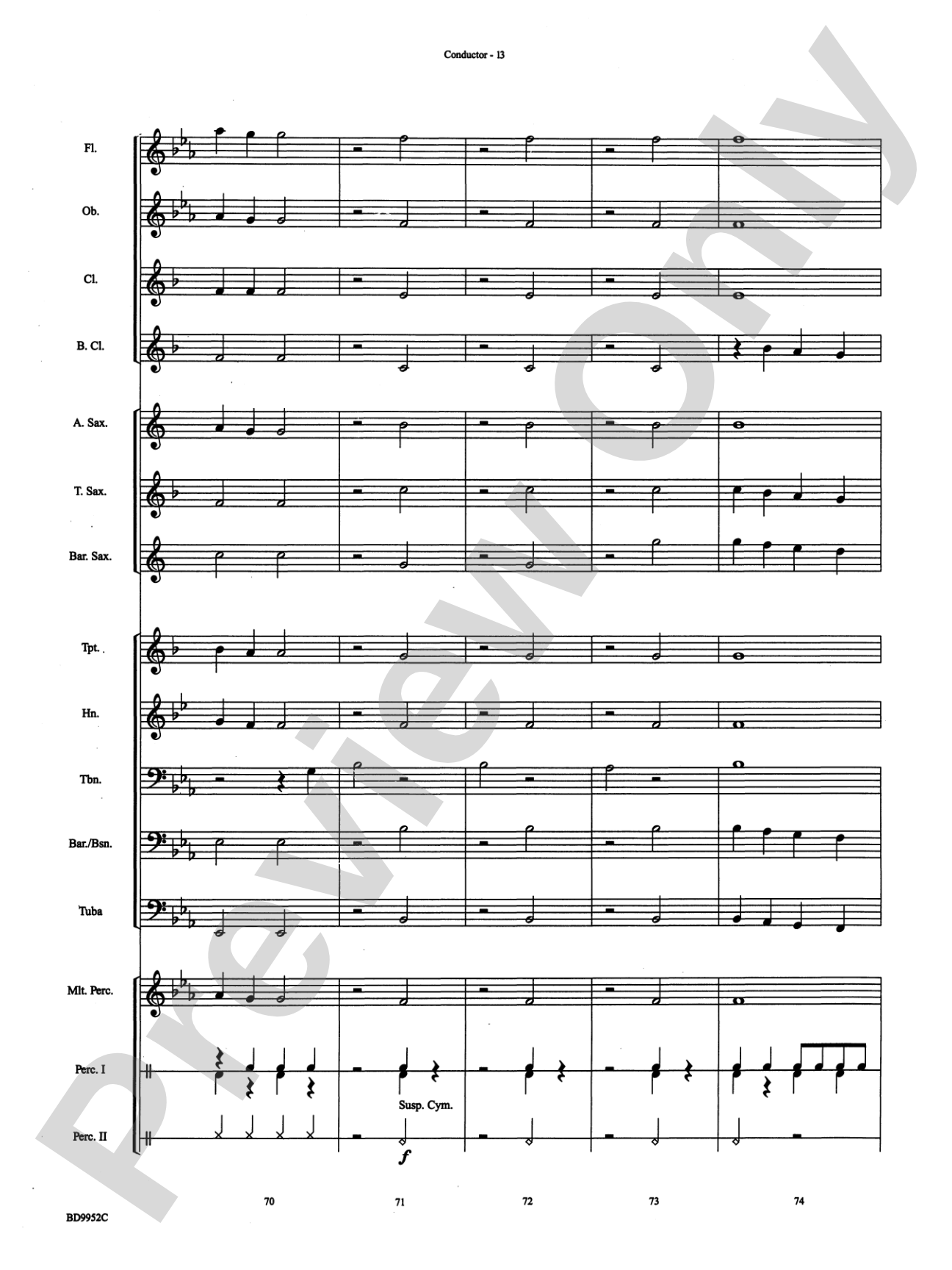 Jingle Bones: Concert Band Conductor Score & Parts