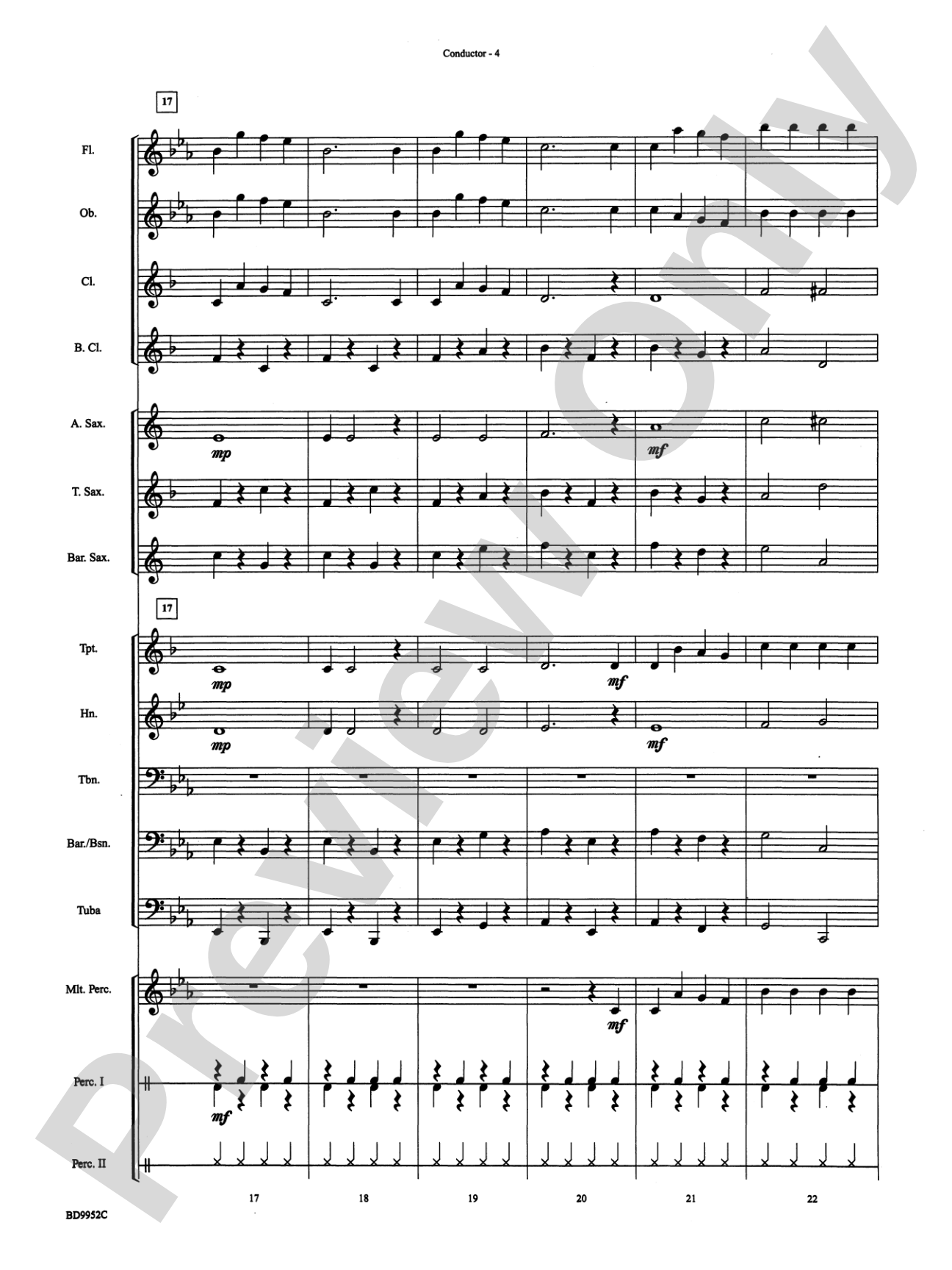 Jingle Bones: Concert Band Conductor Score & Parts