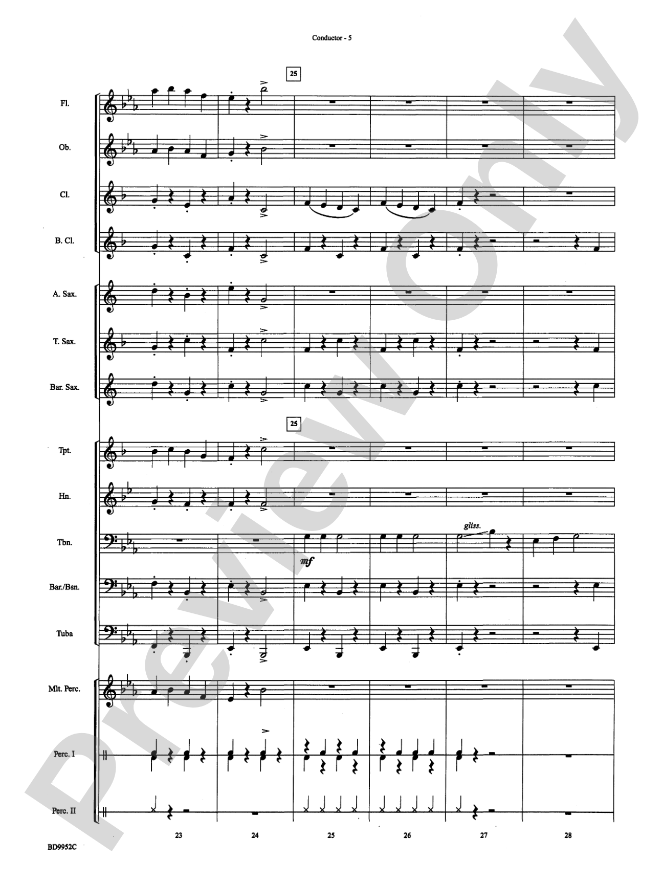 Jingle Bones: Concert Band Conductor Score & Parts