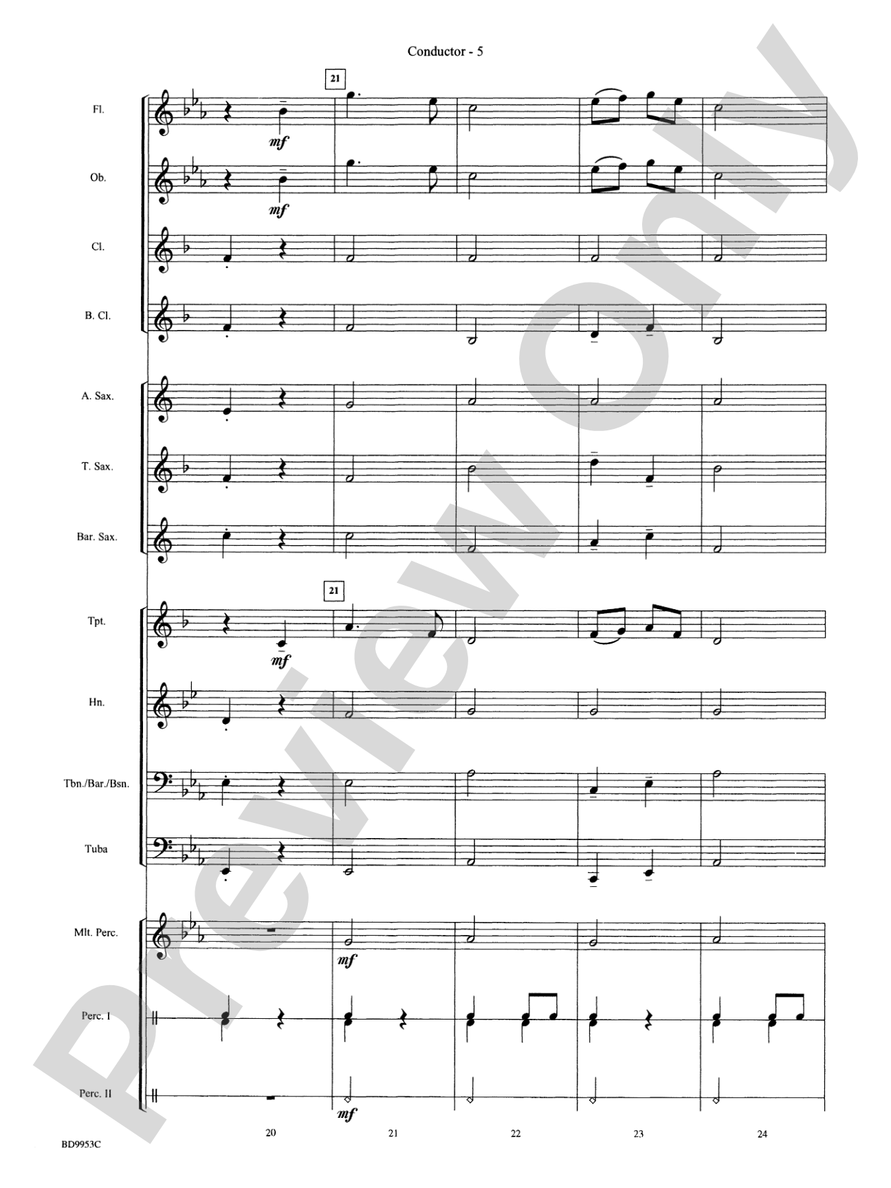 Manhattan Beach: Concert Band Conductor Score & Parts