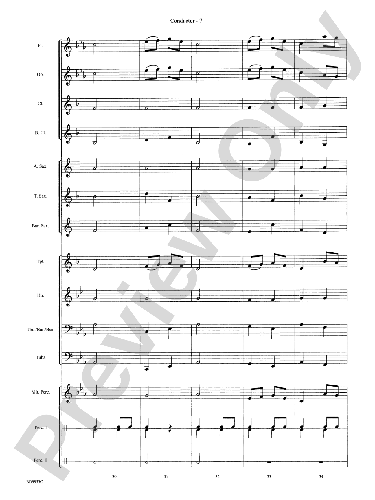 Manhattan Beach: Concert Band Conductor Score & Parts